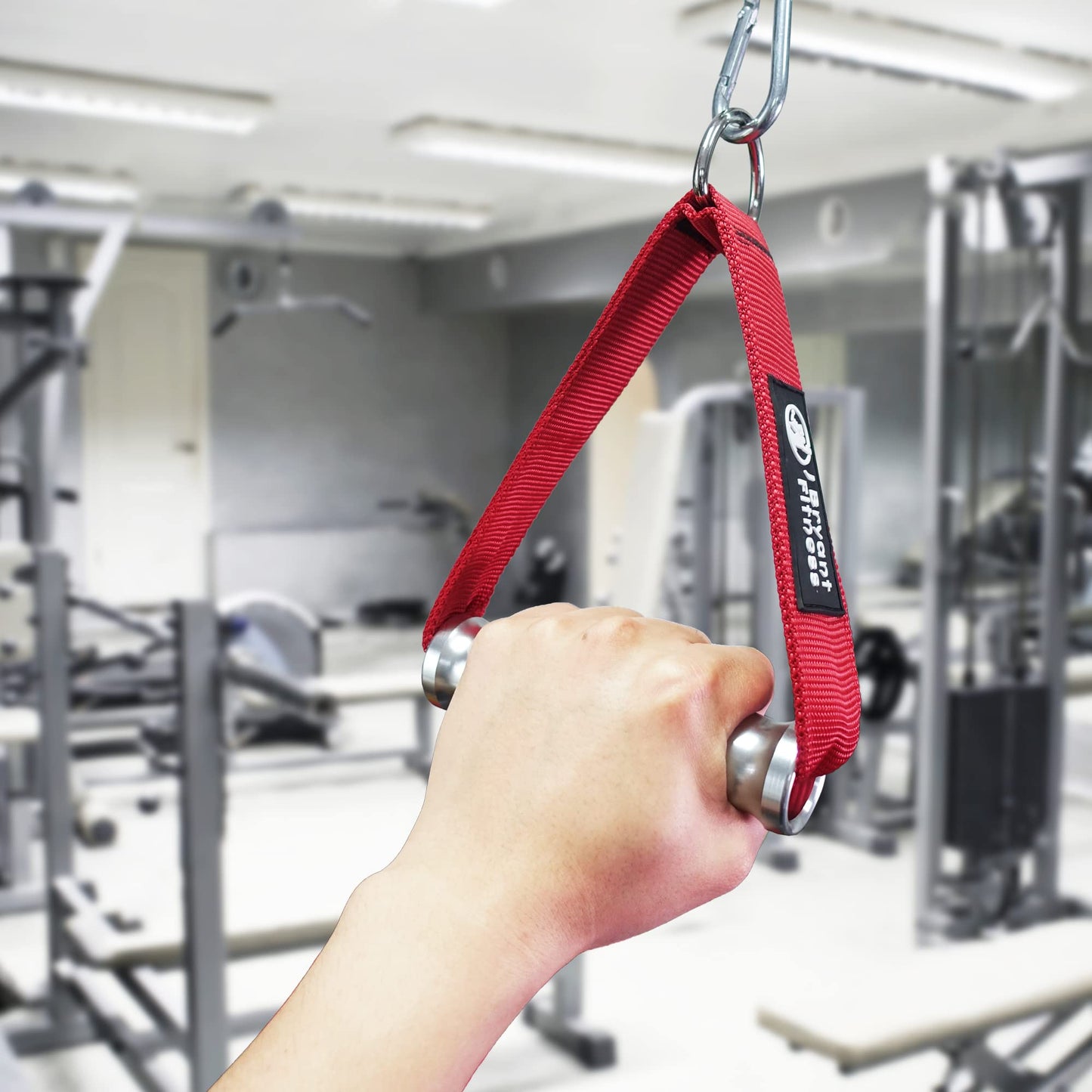 J Bryant Cable Machine Handles Attachment for Pulley Machine Heavy Duty Metal D Handle Aluminum Alloy Handle Grips Durable Workout Handles Pulley LAT Pulldown System