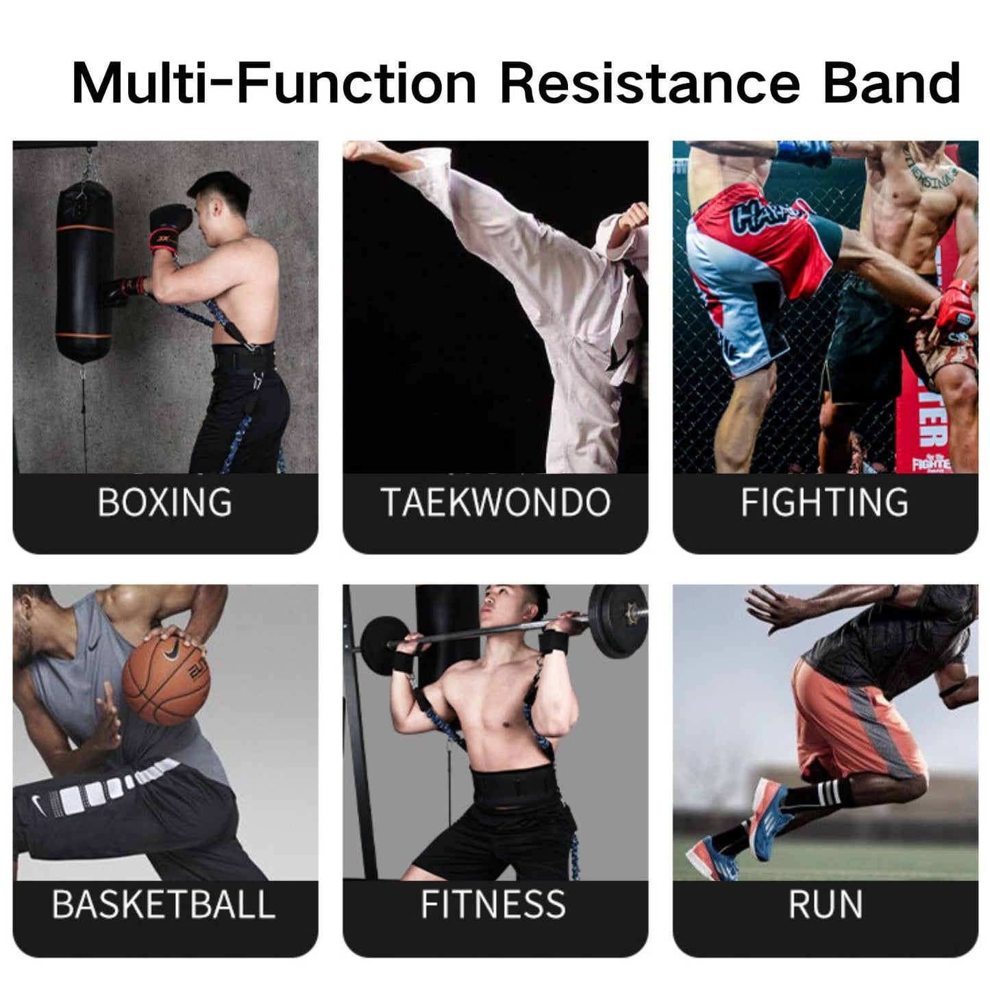 Vertical Jump Trainer, Ankle Resistance Bands Set Workout Equipment for Leaping Fitness Basketball Volleyball Football Tennis Jumping Strength Training Equipment