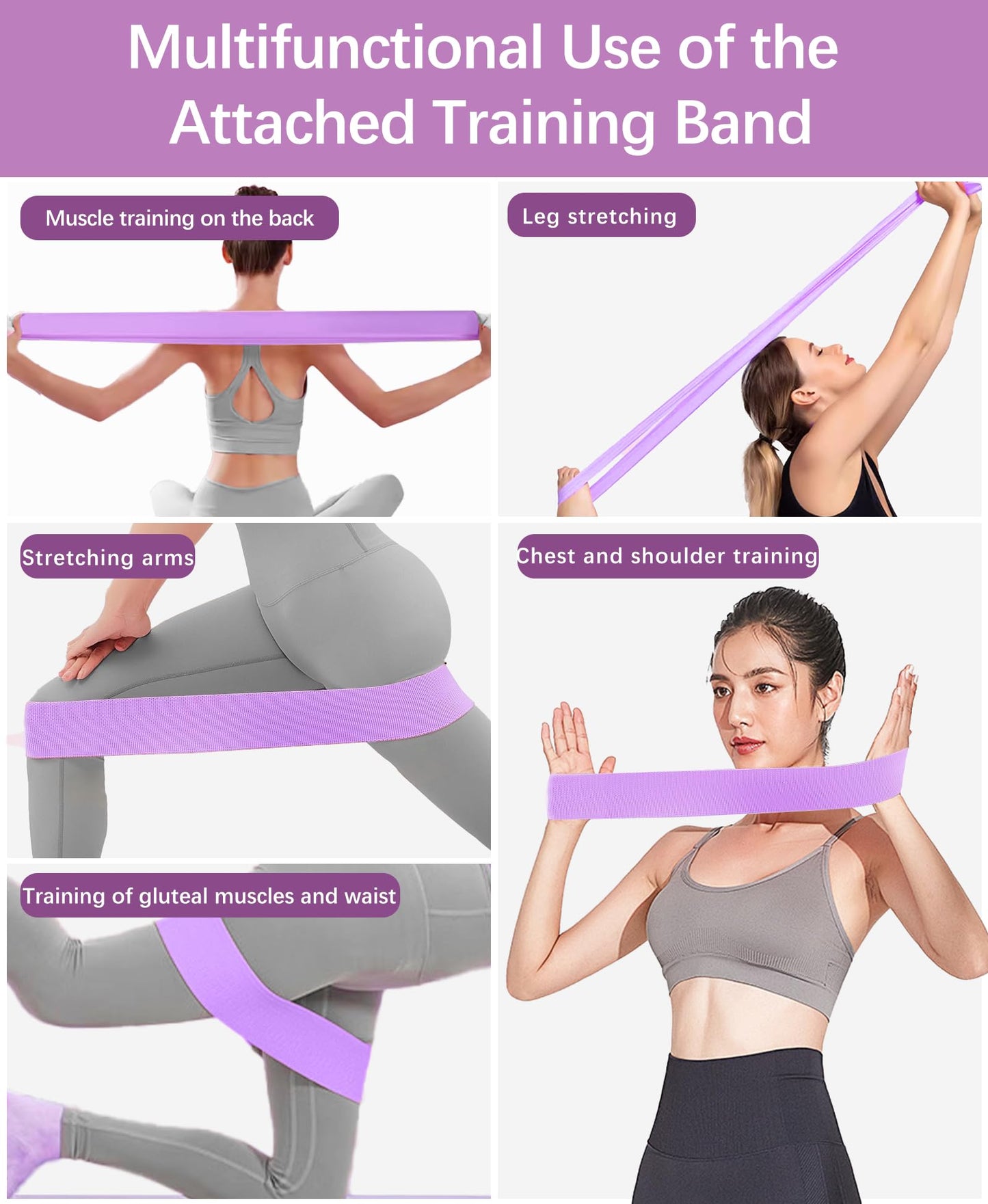 Tinrief 35 LB Thigh Exerciser Kegel Exerciser, Pelvic Floor Trainer, Kegel Trainer for Postpartum Rehabilitation, Trimmer Inner Thigh, Thigh Toner Workout (35LB Purple)