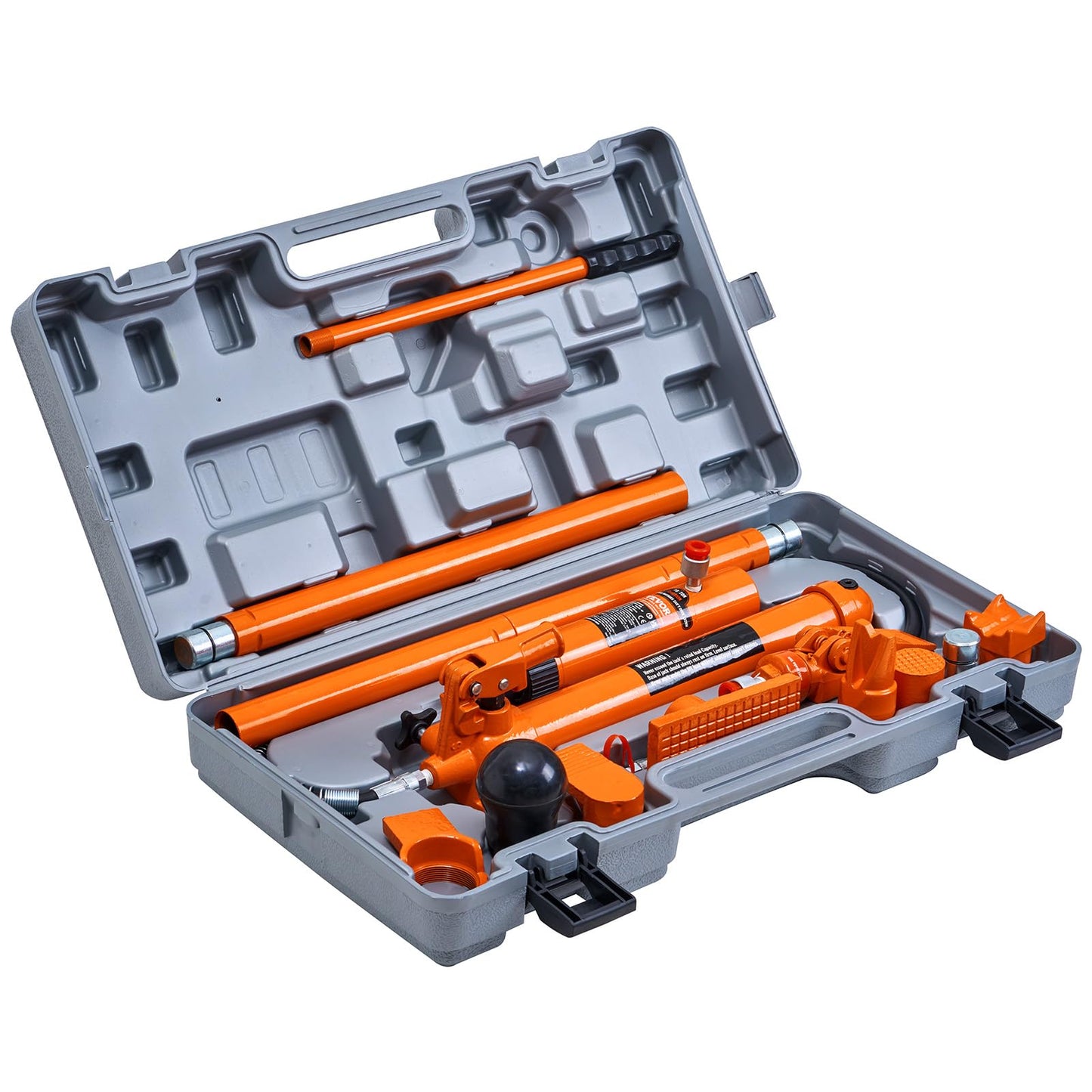 VEVOR Porta Power Kit, 10 Ton Load, Portable Hydraulic Jack with 4.6 ft Extended Oil Hose, Long Handle Design, Auto Body Frame Repair Kit with Portable Storage Case for Car Repair, Truck, Farm