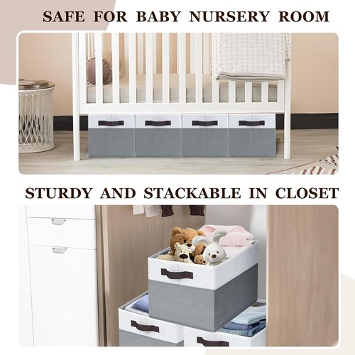 Criusia Drawer Organizer Set - 12 Pack with 4 Storage Baskets for Efficient Closet Organization