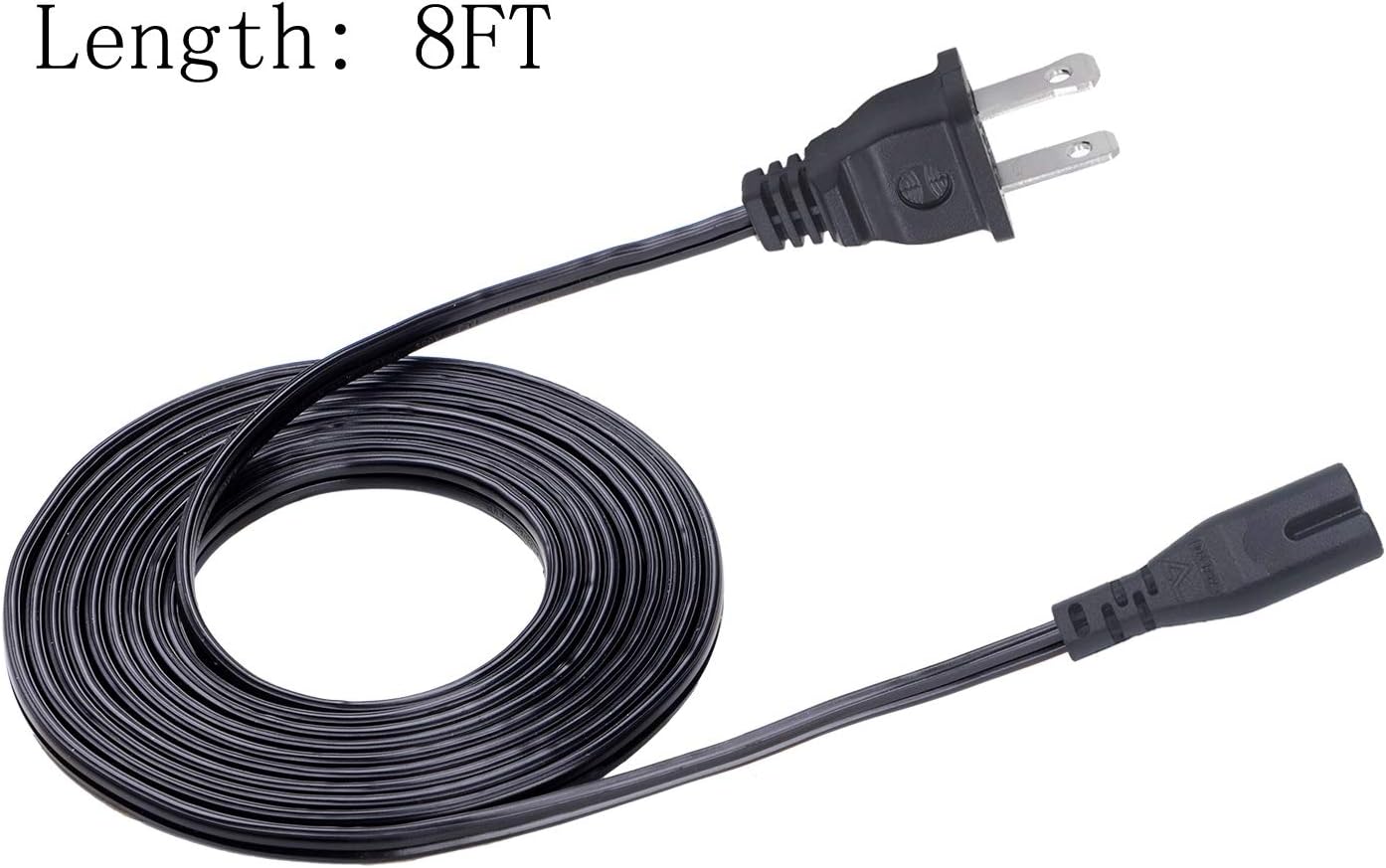 Saireed E3.5 Monitor,E4.5 8ft 2 C7 Power Cord Replacement for Presonus Eris Studio Active Studio Monitor Prong AC IEC