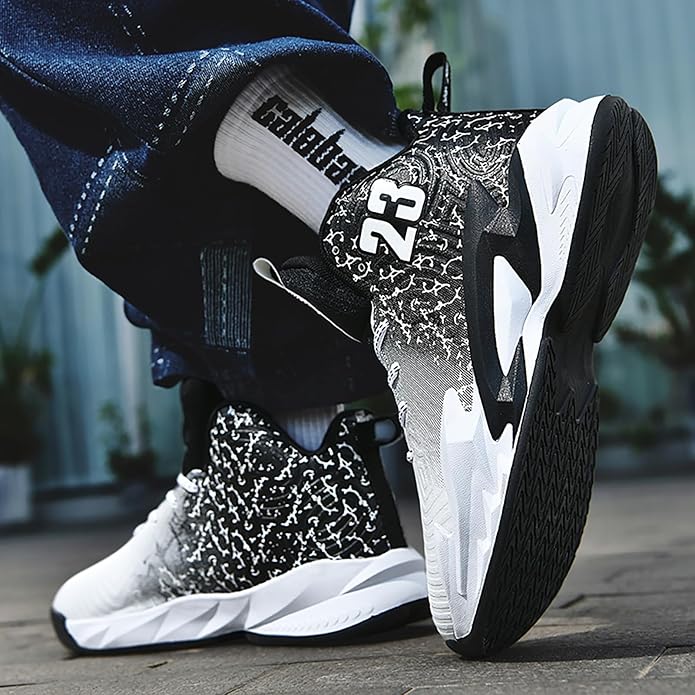 Boys Basketball Shoes Breathable Indoor Athletic Shoes Youth Outdoor Fashion Sneakers Comfortable Basketball Shoes for Girls