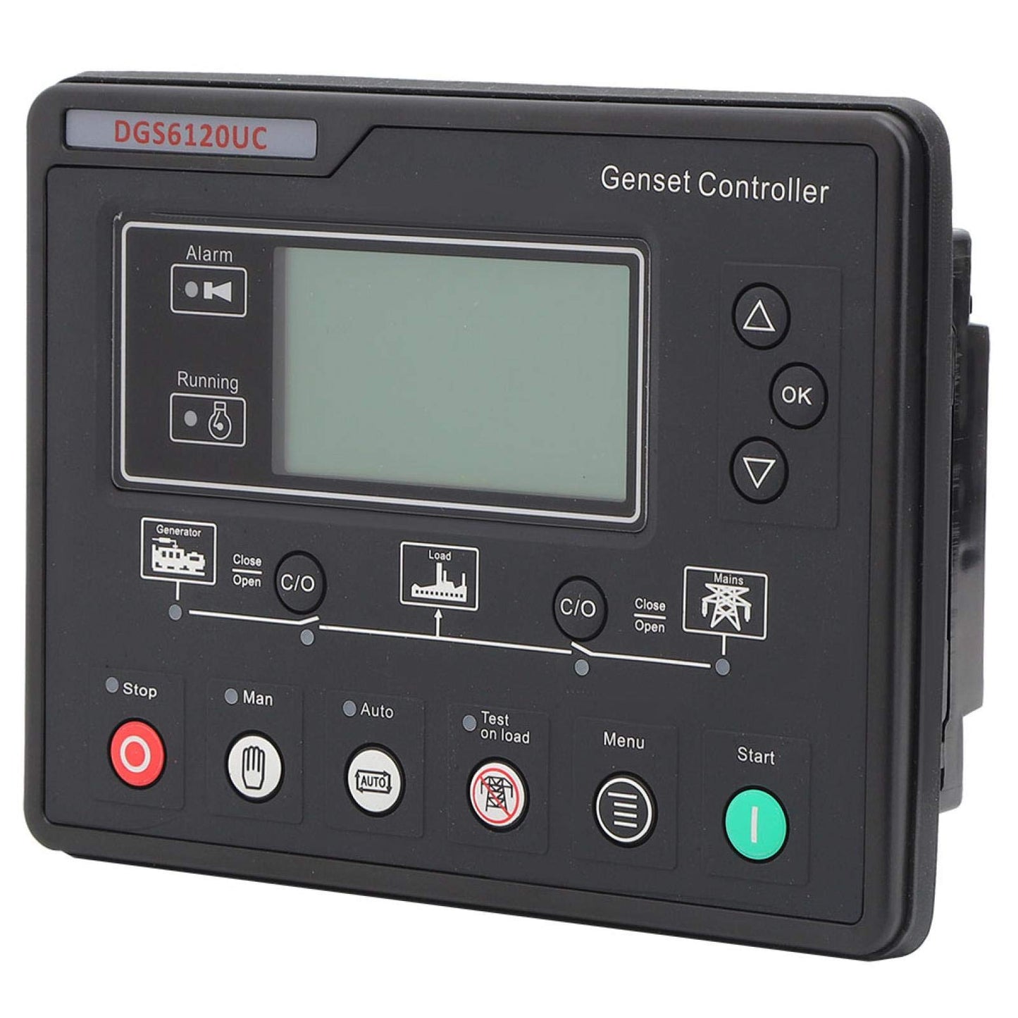 Oumefar Genset Controller Module, DGS6120UC LCD Display Generator Automatic Controller Generator Set Parameters Monitoring Control Panel Automatic Engine Control Module for HGM6120UC