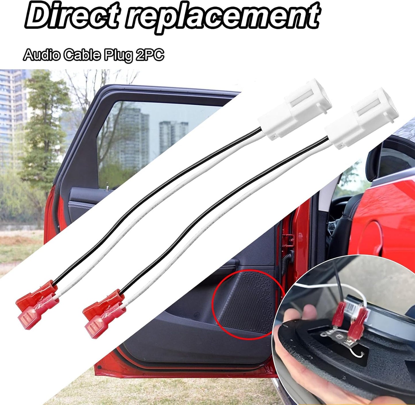 SYudwen 2PC 2013-2016 2010-2018 Commander 2006-2010 Front Dash Tweeters Speaker Wiring Harness Connector Plug, Audio