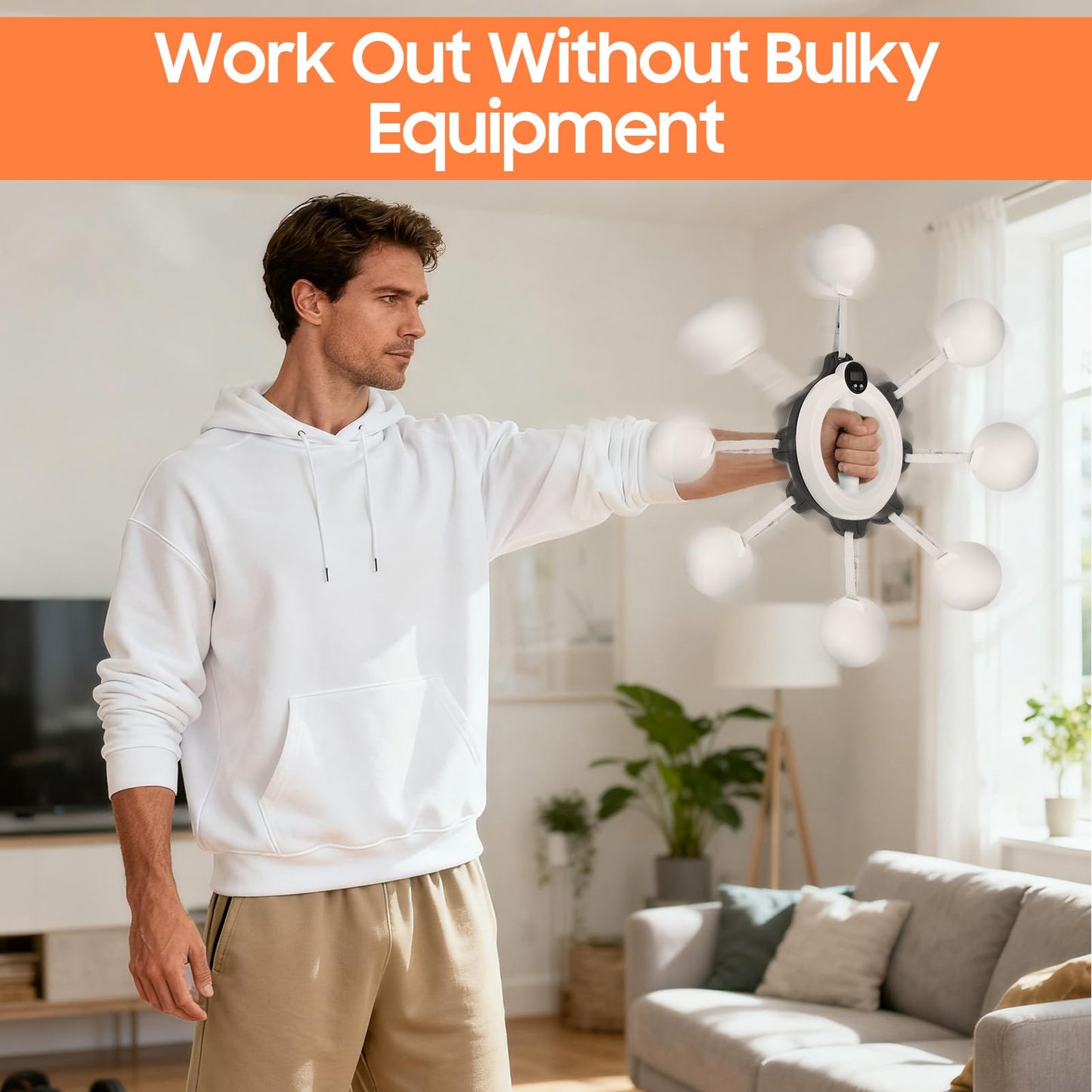Arm Workout for Men and Women, 360° Hand-Crank Forearm Trainer, Shoulders and Arm Muscle Fitness Equipment with LED Counter, Home Workout Equipment and Gym Workouts