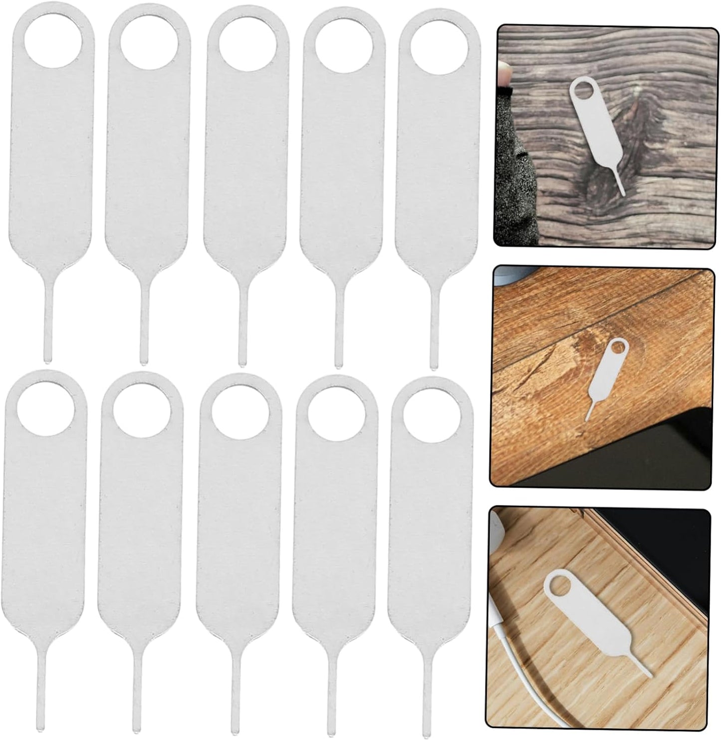 500pcs TEHAUX Stainless Steel Mobile Phone Card Ejector Tool Durable Pin Tool for Sim Card Removal Compact Design