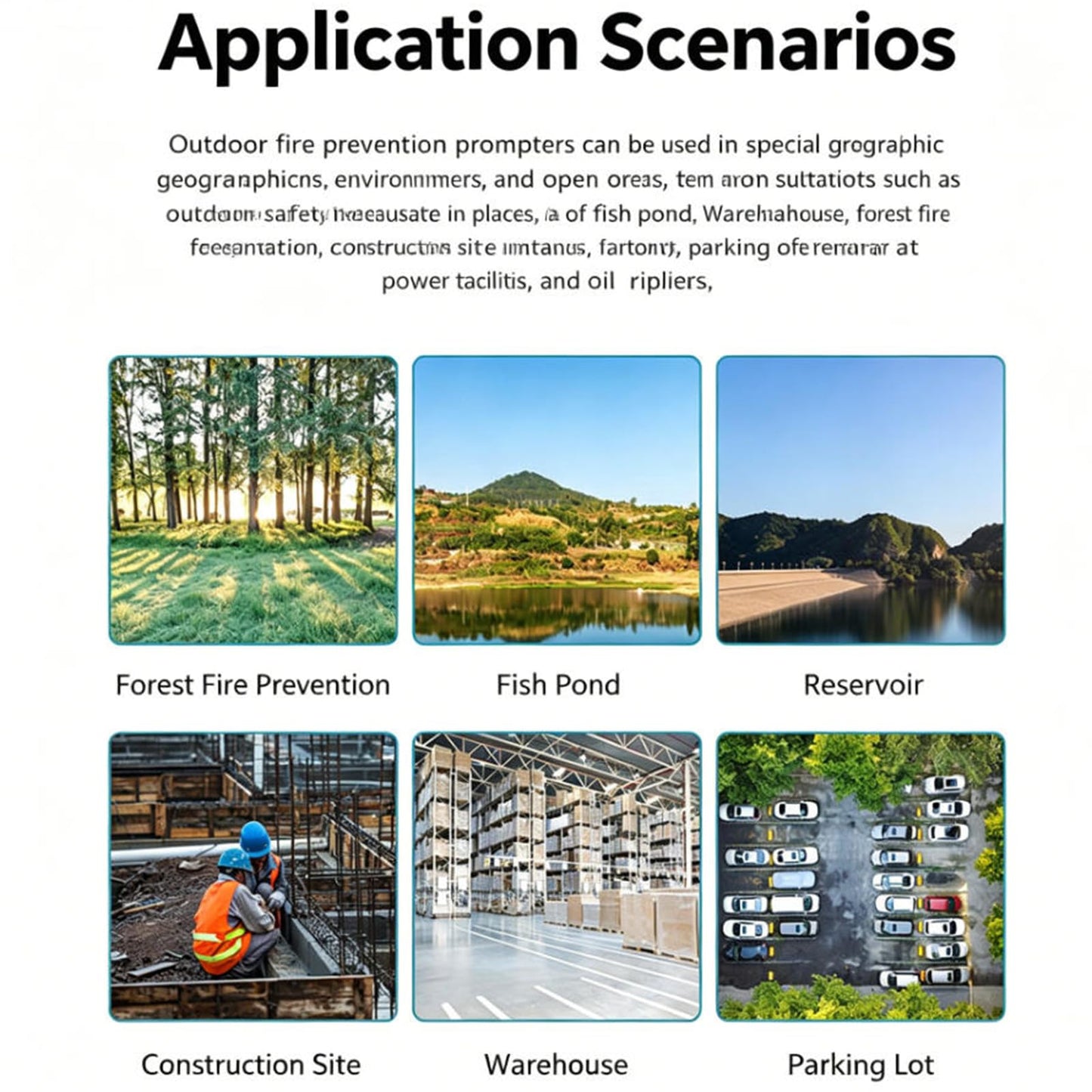 Outdoor Solar Fire Warning Voice Prompt Pole, IP65 Waterproof Solar Powered Forest Fire Prevention Speaker, Infrared Motion Induction Automatic Voice Broadcast Device for Wildfire Safety Monitoring