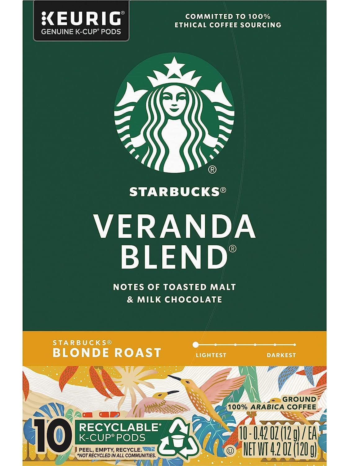 Starbucks Ground Coffee - Dark Roast Blend | Veranda Flavor, 10 Count (Pack of 8)
