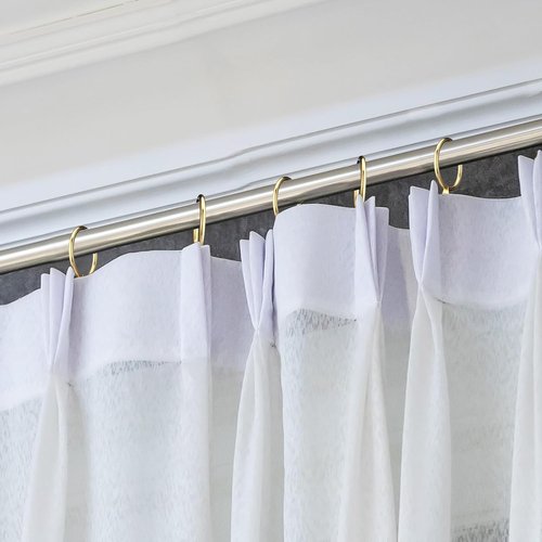 Hotop Metal Drapery Curtain Rings - 30 Pcs Set with 0.98/1.26/1.65 Inch Interior Diameter | Gold Finish