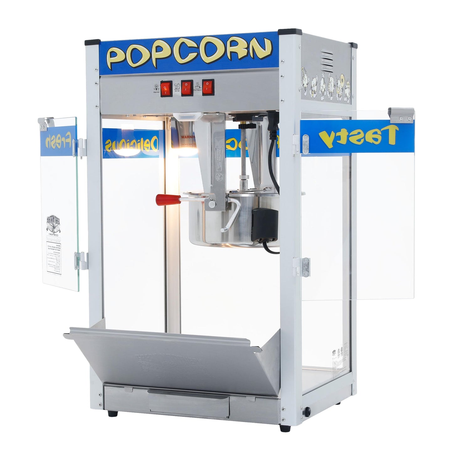 Great Northern Popcorn Company 6210 Pop Heaven Commercial Quality Popcorn Popper Machine, 12 Ounce, Blue