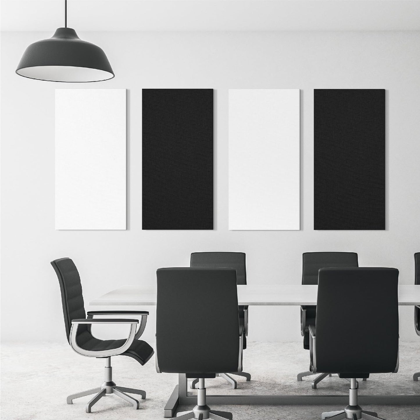 Olanglab Acoustic Panels 2 Pack, 48''x24'' Large Sound Panels, Fabric Wrapped Sound Proof Foam Panels for Walls, Sound Absorbing Panels for Recording Studio Acoustical Treatments (Black)