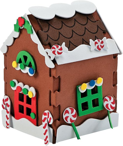 HAPPY DEALS Gingerbread House Craft Kits - 3D Fun for Kids | 2 Individually Packaged Kits