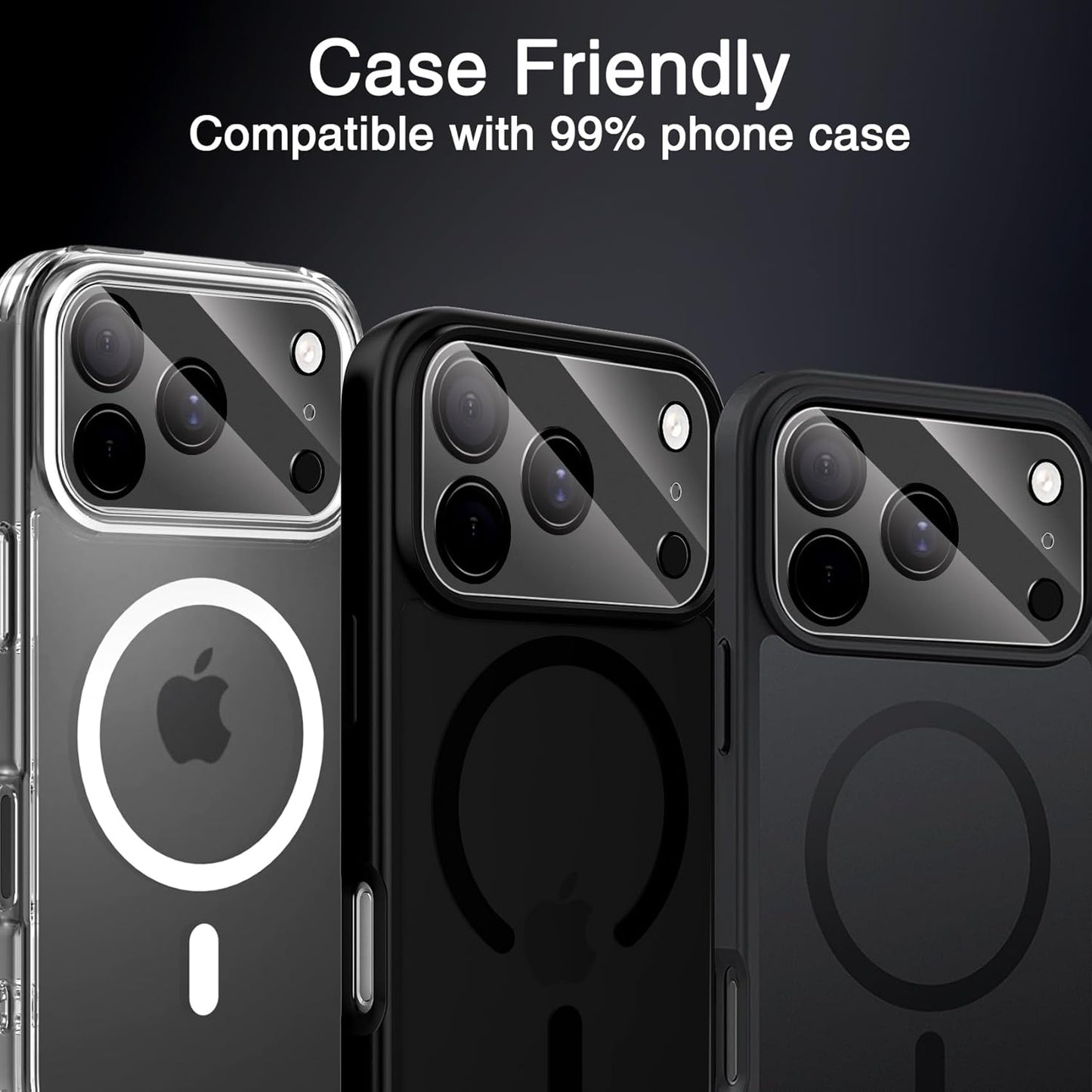 3 Pack 17 9H Wiaocit Tempered Glass Camera Lens Protector for iPhone Pro Max, Hardness, Anti-Scratch, Case Friendly