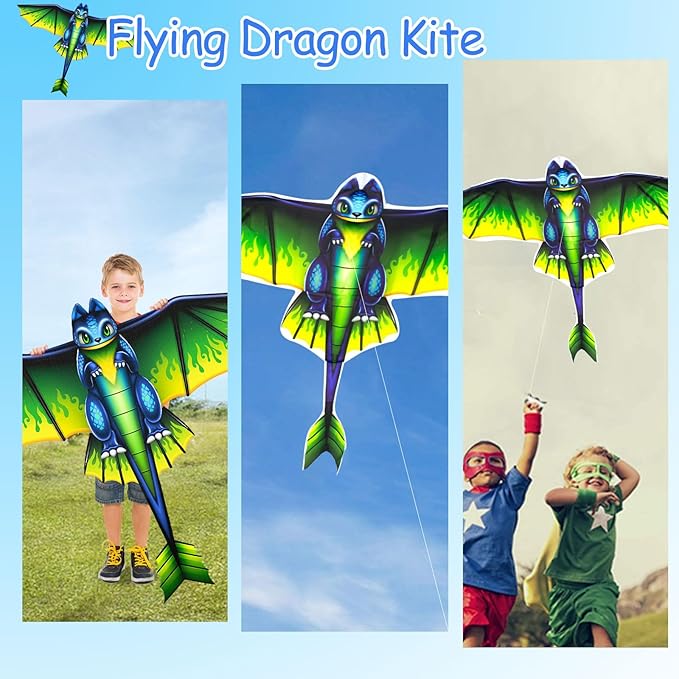 YongnKids Kite for Kids Age 4-8 8-12, Large Kites for Boys Adults Easy to Fly & Assemble, with 328ft String,Perfect for Beach Trip Park Family Activities Outdoor Games