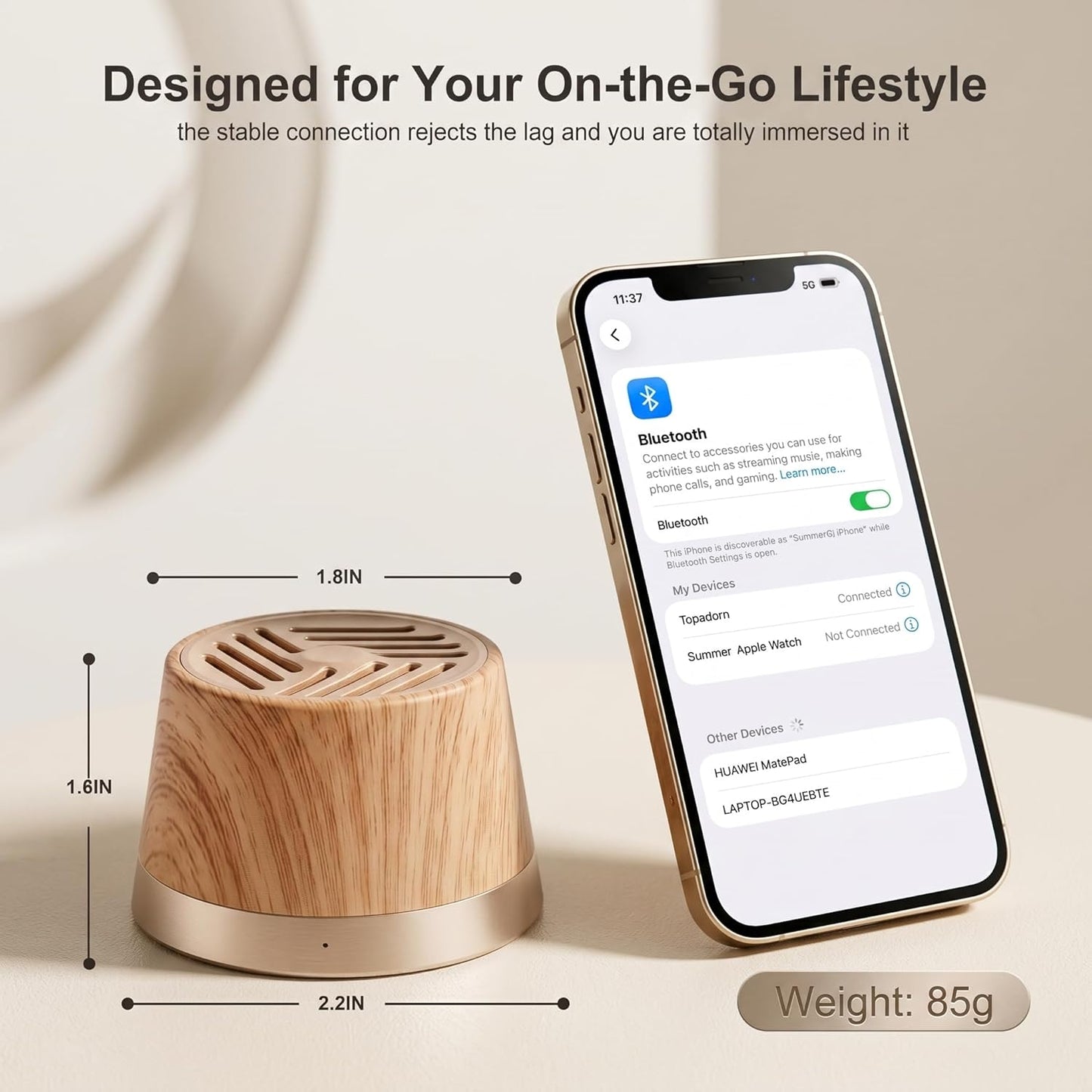 Topadorn 15W Magnetic Bluetooth Speaker with Wireless Charger & Phone Stand, Portable HD Sound Speaker