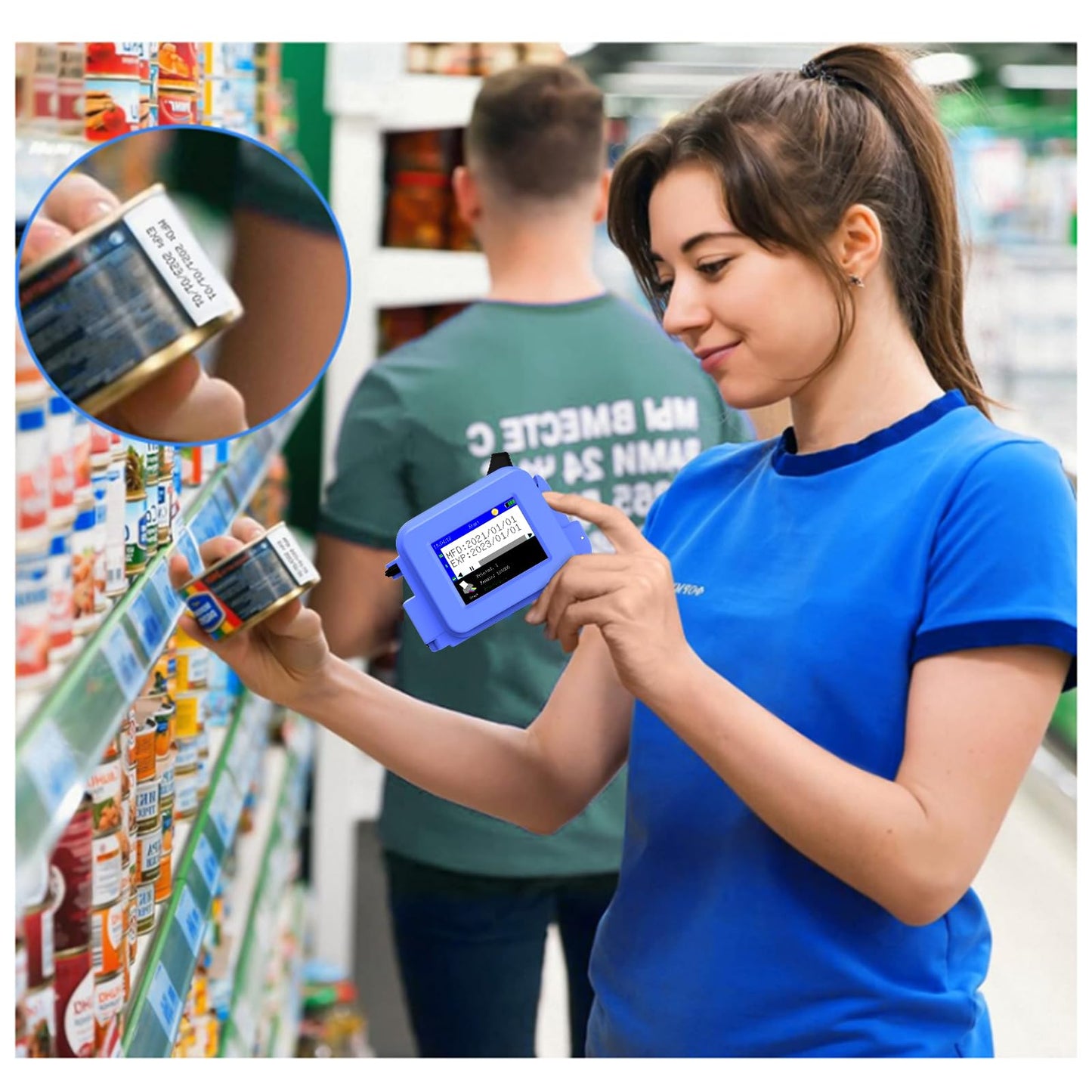 CHIKYTECH Upgraded Mini Inkjet Printer for All Materials, Portable Printing Machine for Date Time Barcode Logo Qrcode Batch Number Image Icons (Mini Inkjet Printer)