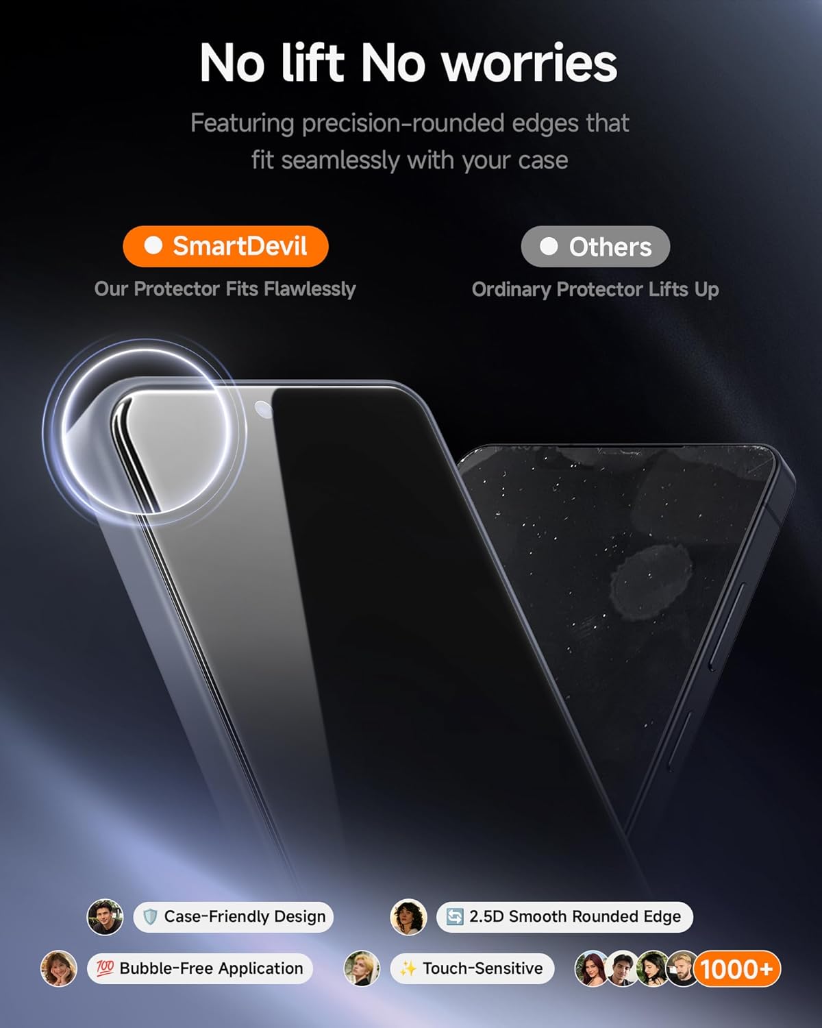 3 Pack S26 9H SMARTDEVIL for Samsung Galaxy Ultra Screen Protector, HD Clear Tempered Glass, Scratch & Impact
