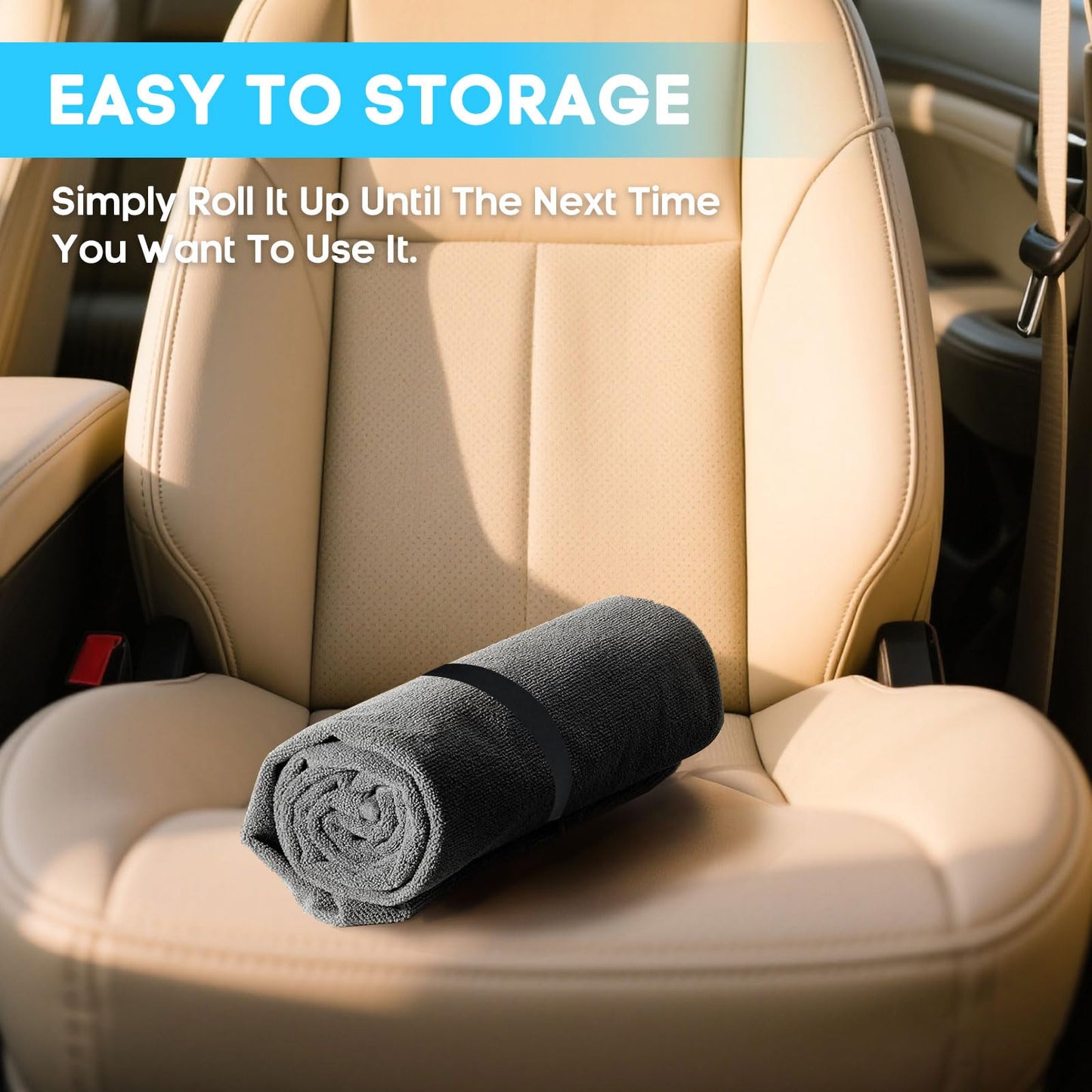 Waterproof Sweating Front Car Seat Cover Protector for Gym Workout, Running, Swimming, Beach and Hiking, Universal Fit Bucket Seat Covers for Cars SUV Trucks, Machine Washable, Non-Slip (Gray, 2Pcs)
