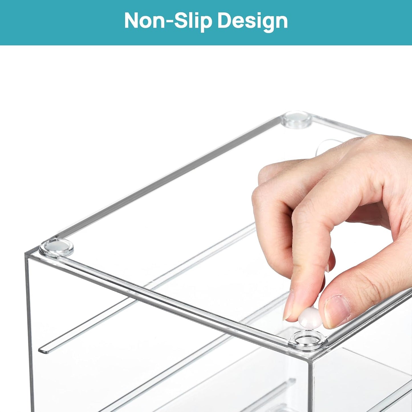 Vtopmart Acrylic Organizer - 8 Drawer Clear Makeup & Office Storage Solution | Dustproof Design
