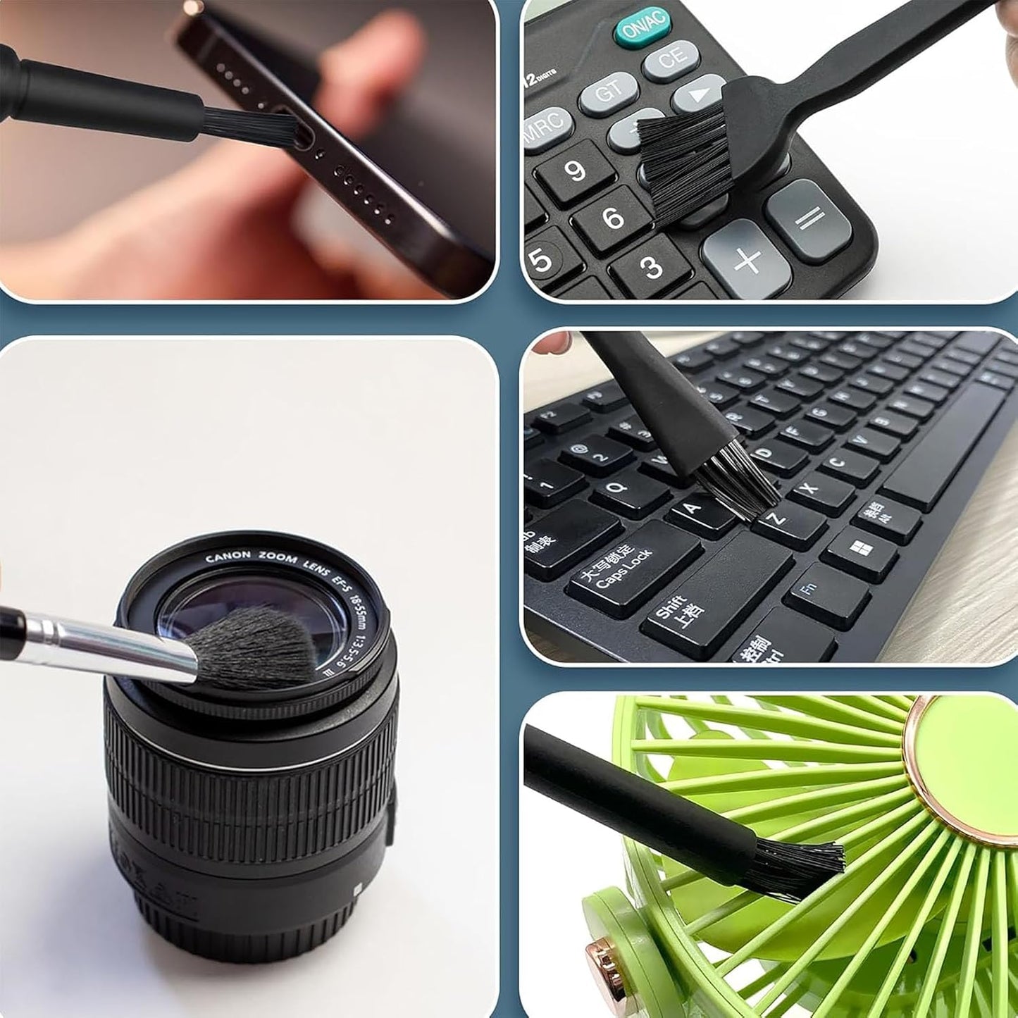 UpTuoLi 10Pcs Camera Lens Cleaning Kit, Includes Lens Brush Pen, Air Blower, Microfiber Cleaning Cloth, Soft Brush