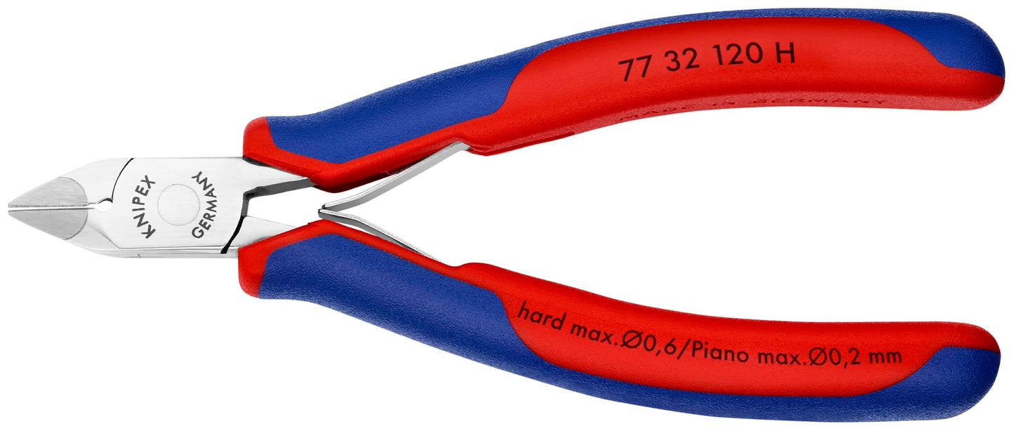 KNIPEX Tools 77 32 120 H Electronics Diagonal Cutters, Carbide Cutting Edges, 4.75-Inch