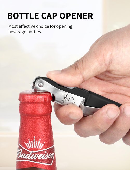 CORKAS Wine Key - 2Pack Handcrafted Professional Waiters Corkscrew, Compact Heavy Duty Wine Opener with Double Hinged, Foil Cutter and Bottle Opener, Birthday Gifts for Severs, Sommelier, Bartenders