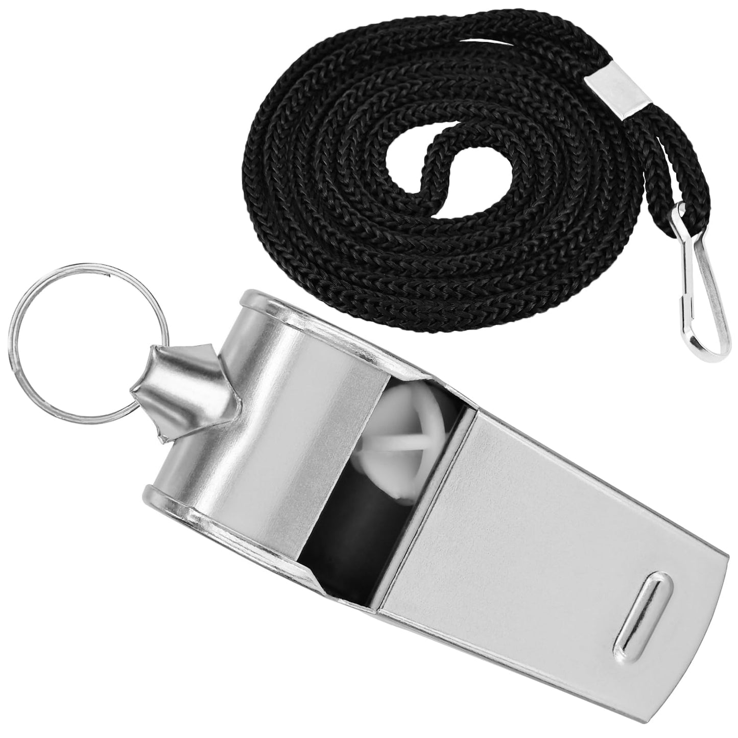 BENACES Metal Whistle, Whistles for Adults with Lanyard, 6 Pack Coaches Sport Whistle, Teacher Whistle, Referee Whistle, Suitable for Coaching/Refereeing/Athletic Training/Pet Training