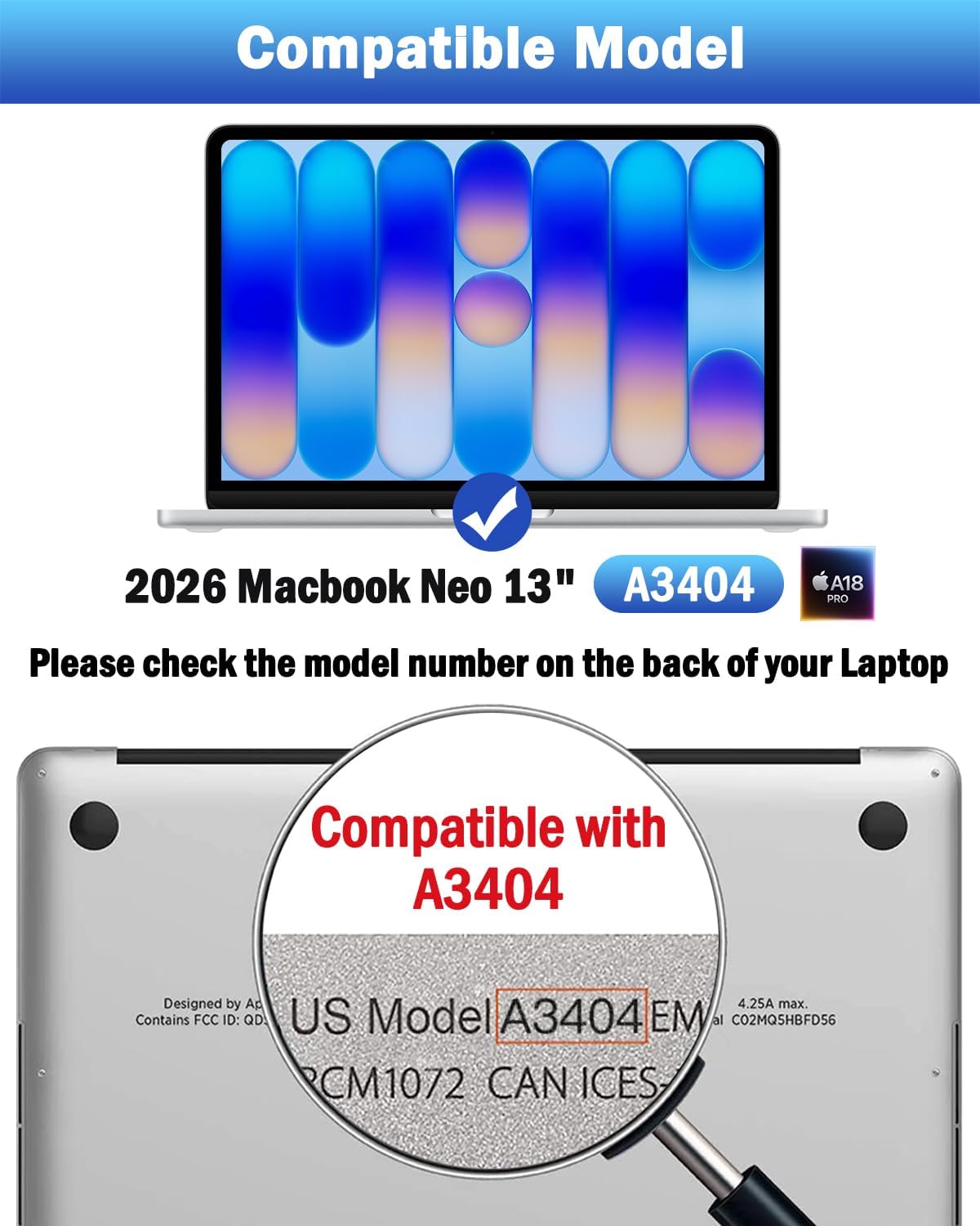 2-Pack 2026 13 inch A18 F FORITO Anti Blue Light Matte Screen Protector Compatible with MacBook Neo with Pro Chip - Eye