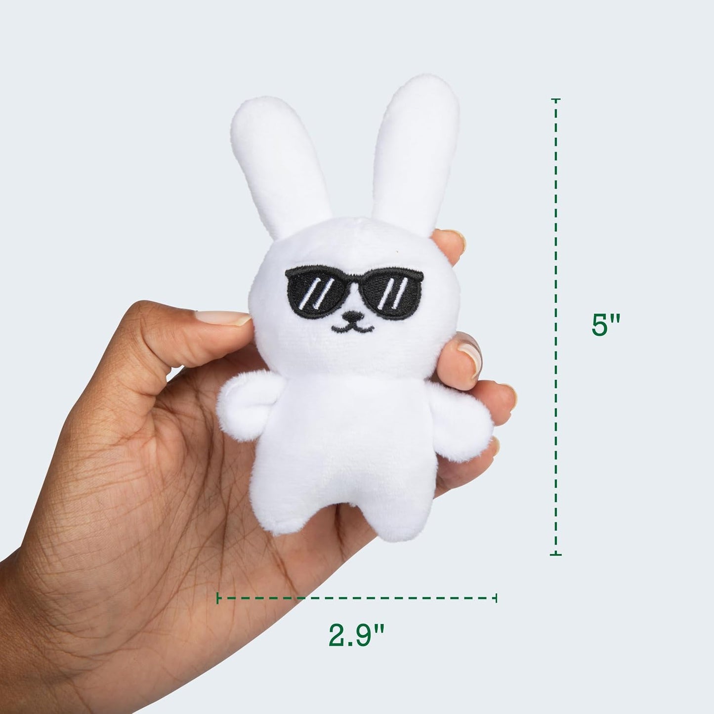 WHAT DO YOU MEME? Emotional Support Bunnies - Cuddly Plush Stuffed Animals for All Ages | Set of 5 with Basket
