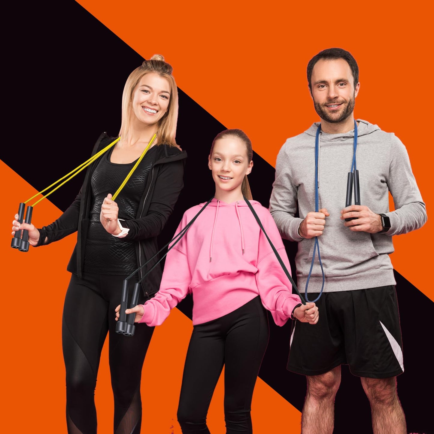 HELLOBOZS 14 Pack Adjustable PVC Jump Rope for Cardio Fitness - Versatile Jump Rope for Kids Women Men Christmas Gift -Tangle-Free for Keeping Fit, Training, Workout