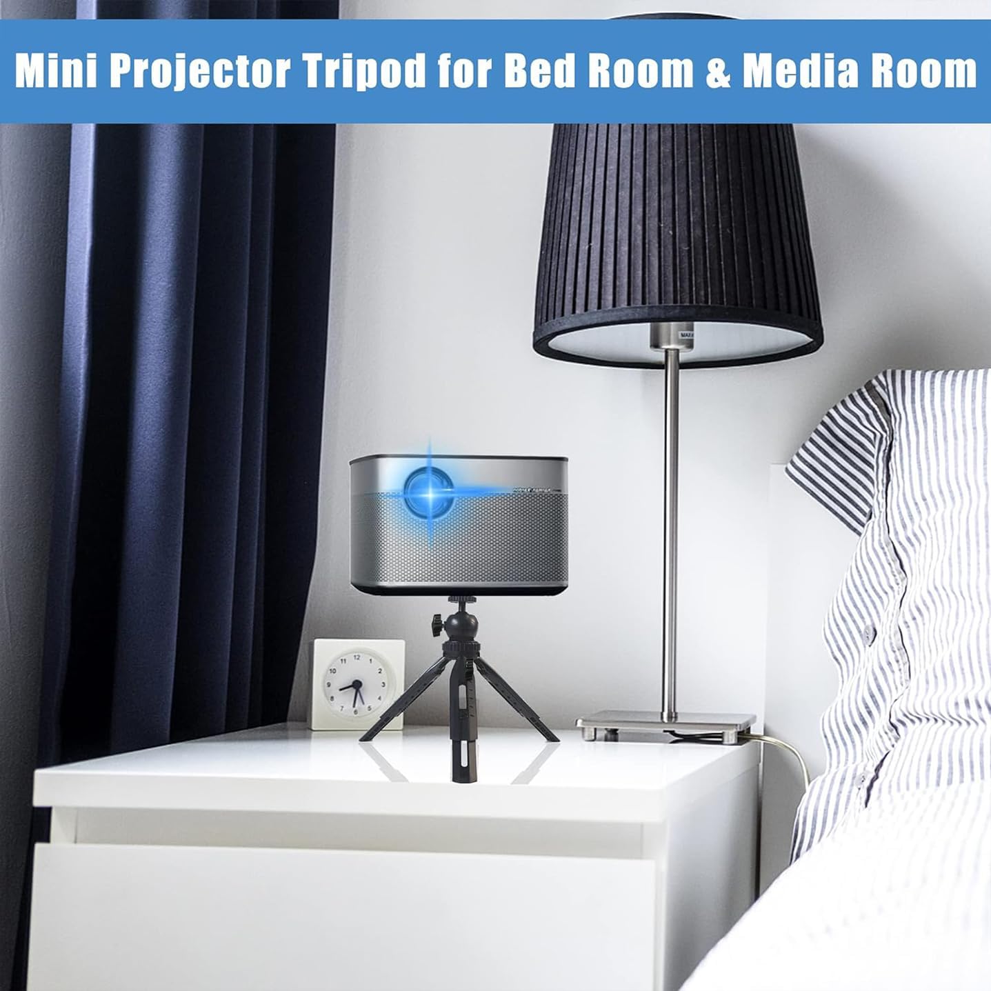 2-Be-Best Mini Projector Stand, Tripod Mount Compatible With DR.J, DBPOWER, Anker, PVO, Artlii, LoongSon, AuKing