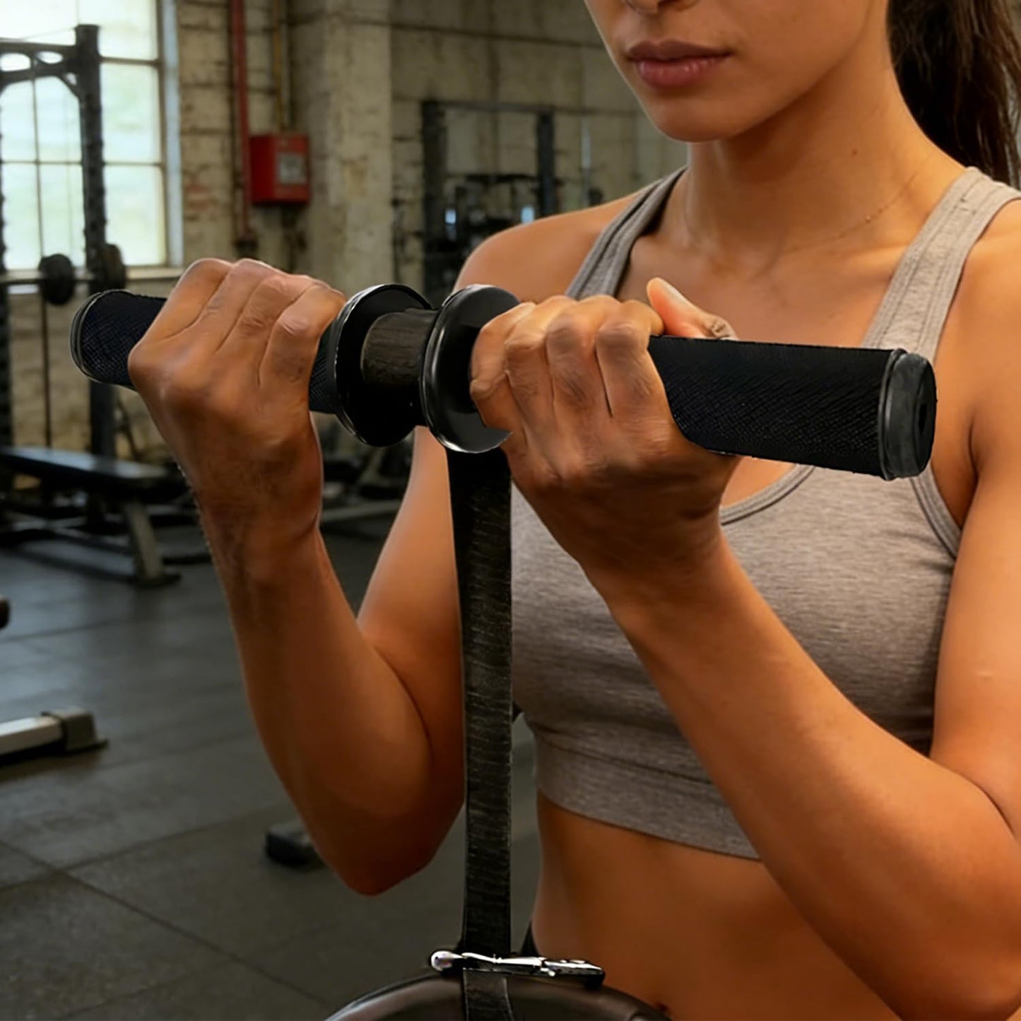 Upgraded Forearm Strengthener–Wrist Roller with Clicking Ratchet Feedback & Ergonomic Anti-Slip Grip | Wrist Power | Ideal for Muscle Building, Grip Training & Rehabilitation