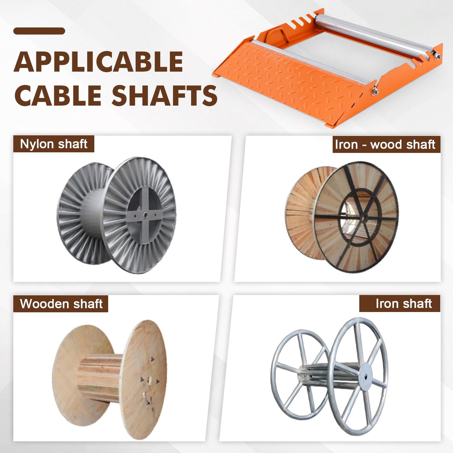 Cable Dispenser Portable Multi Purpose Wire Reel Holder - 1100lb Heavy Duty Capacity for 12"-27" Diameter Reels | Cable Roller Stand