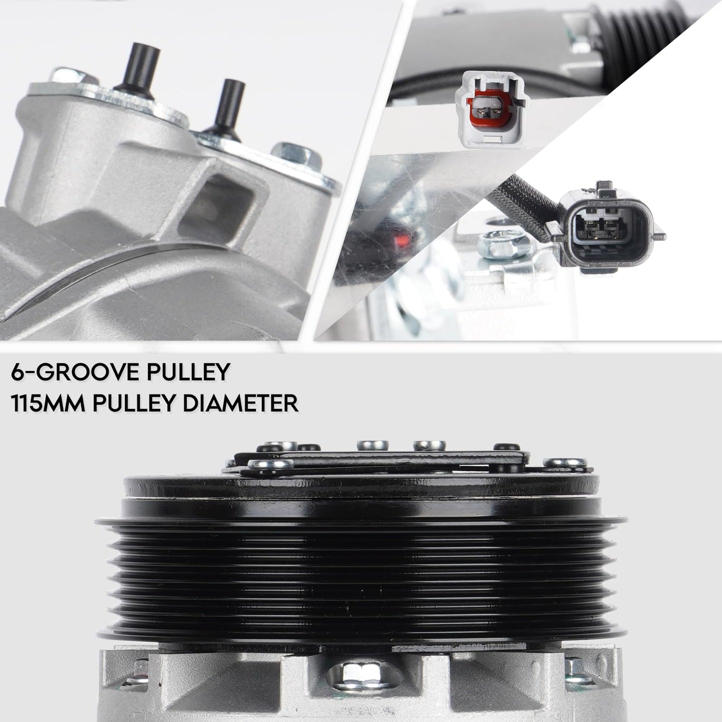 New AC Air Condition Compressor with Clutch for 2013-2015 Nissan Tsuru 1.6 1.6L, 13-15 Nissan Sentra 1.8 1.8L 97585 98585