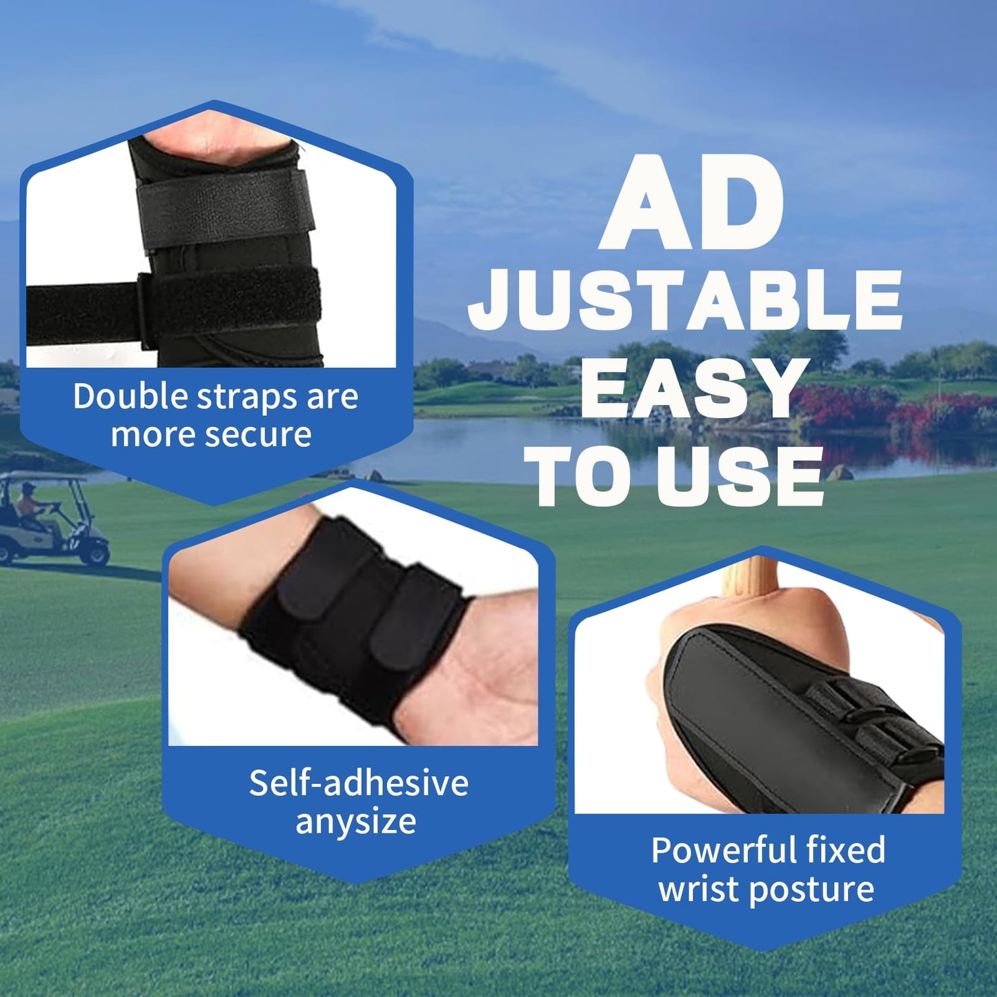 TOTITOM Golf Wrist Training Aid, 2 Pack Golf Swing Band and Golf Wrist Correction Trainer, Golf Grip Trainer for Beginners Arm Posture Correcting