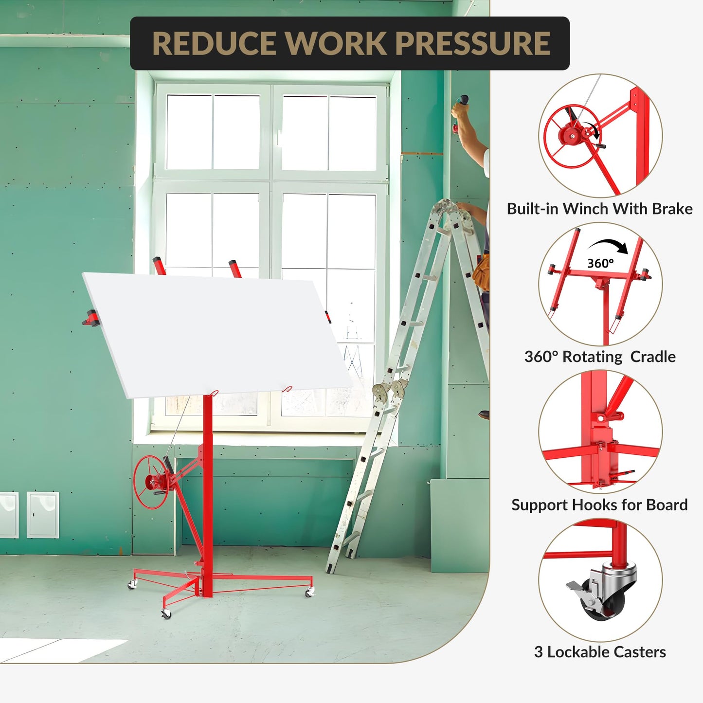 Drywall Lift 16Ft Red