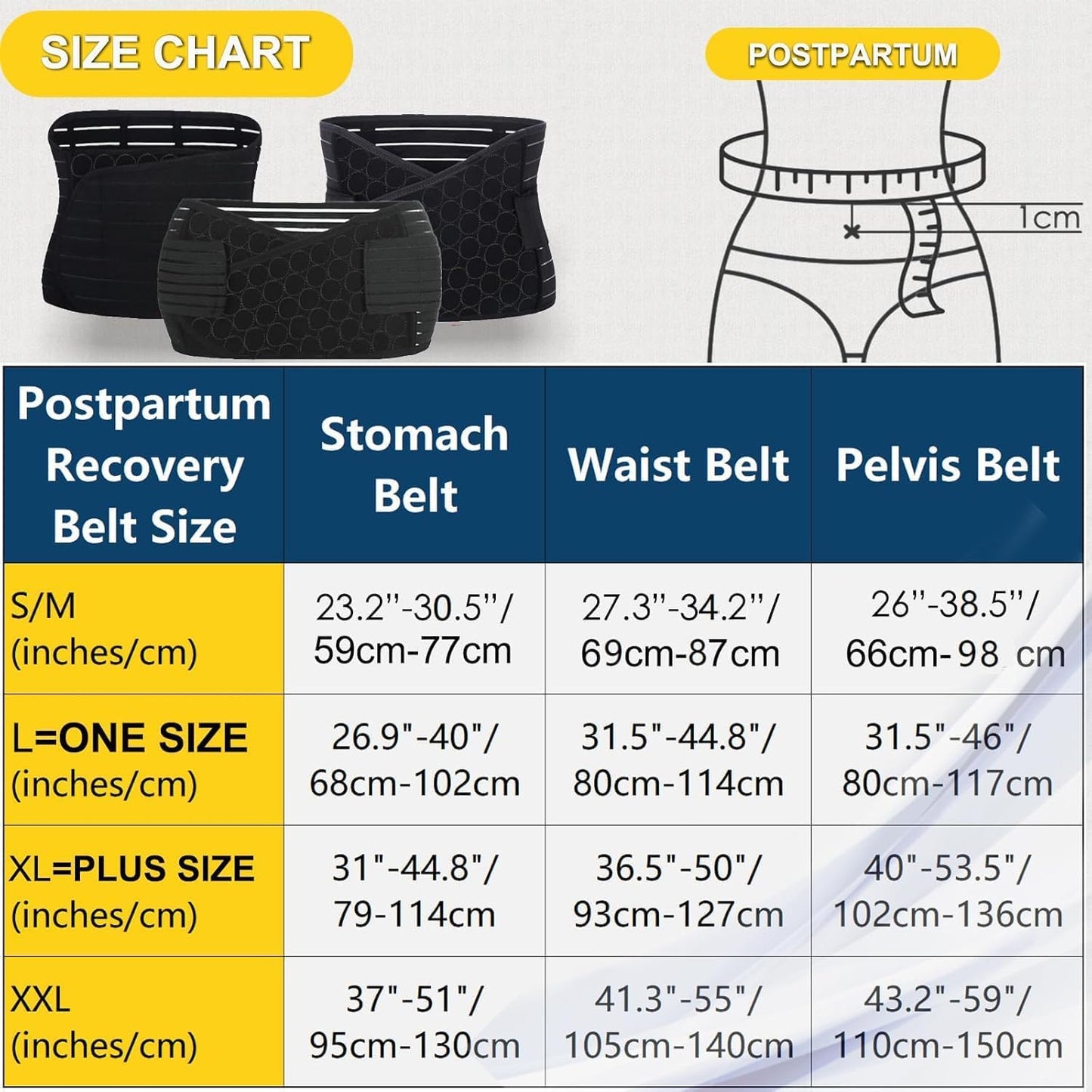 3 in 1 Postpartum Belly Band - Postpartum Belly Support Recovery Wrap, After Birth Brace, Slimming Girdles, Body Shaper Waist Shapewear, Post Surgery Pregnancy Belly Support Band (S/M, Beige)
