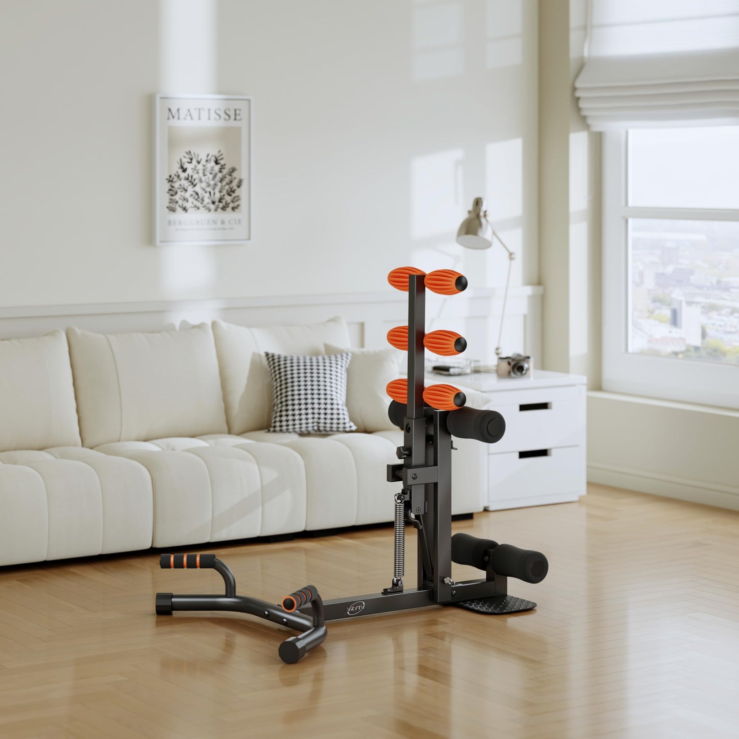 VZYTV Deep Squat Machine, Adjustable Glutes Trainer Machine, Core & Abs for Low Impact Lower Body Workouts, Home Gym Push-Up Exercises, Easy to Assemble, 350Lbs Weight Capacity