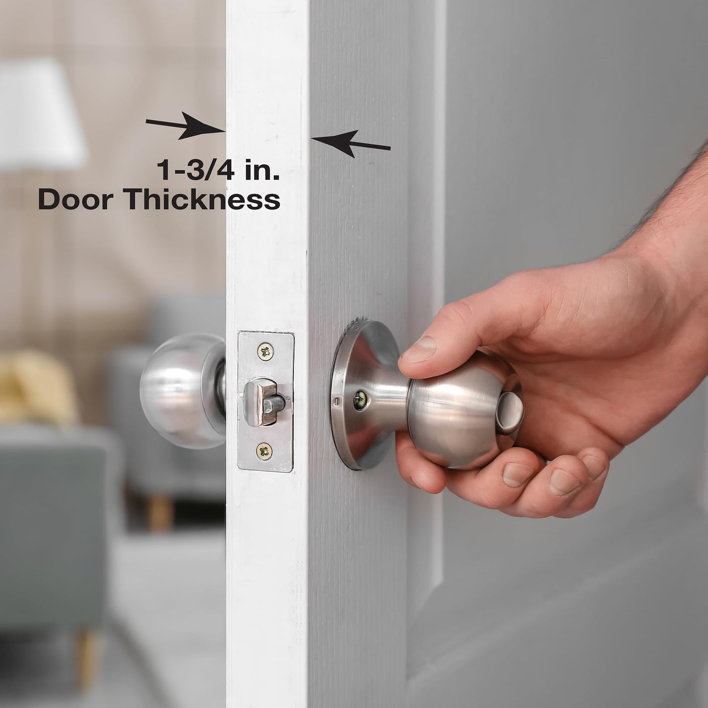 Prime-Line U 9492 Stainless Steel Lock and Door Reinforcement Plate for 1-3/4 In. Thick Doors, Stainless Steel Finish (Single Pack)