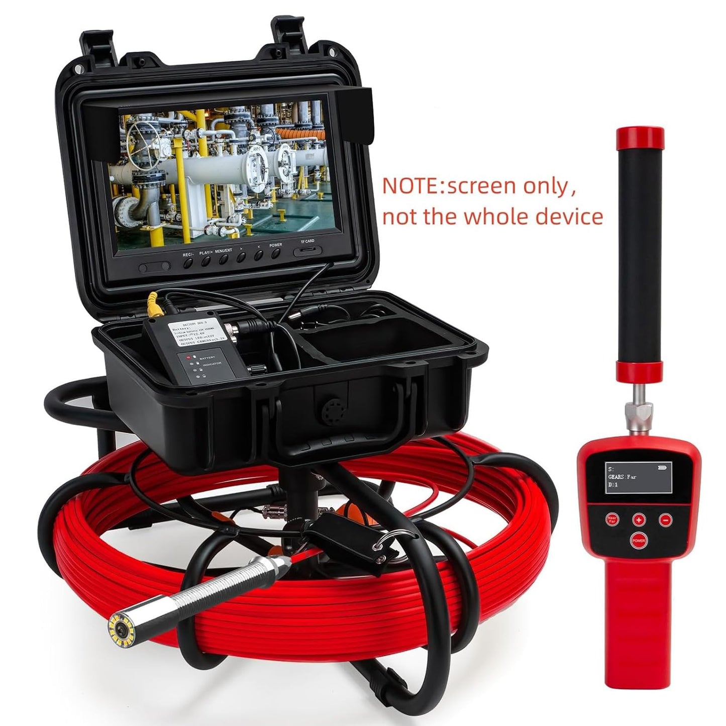 Sewer Camera Replacement Ultra High Definition 9inch Display Screen w/16GB DVR Video Rcording,JQKJCAM Drain Pipe Borescope Accessory,Monitor of Pipe Inspection Camera SP09A SP09F 9600F WP90F