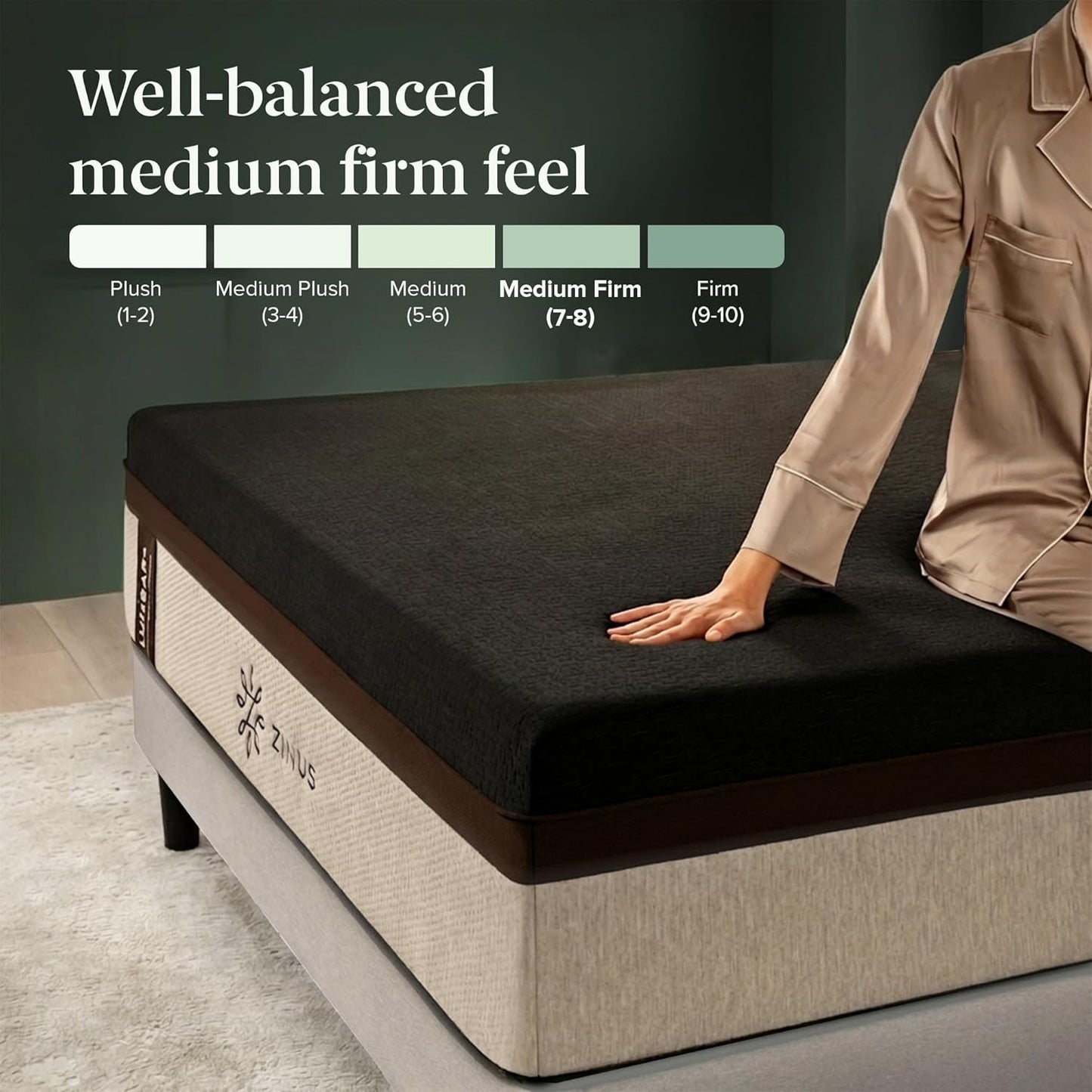 Zinus Lumbar+ Memory Foam Mattress - 14 Inch King, Targeted Lumbar Support & Cooling Gel, CertiPUR-US Certified