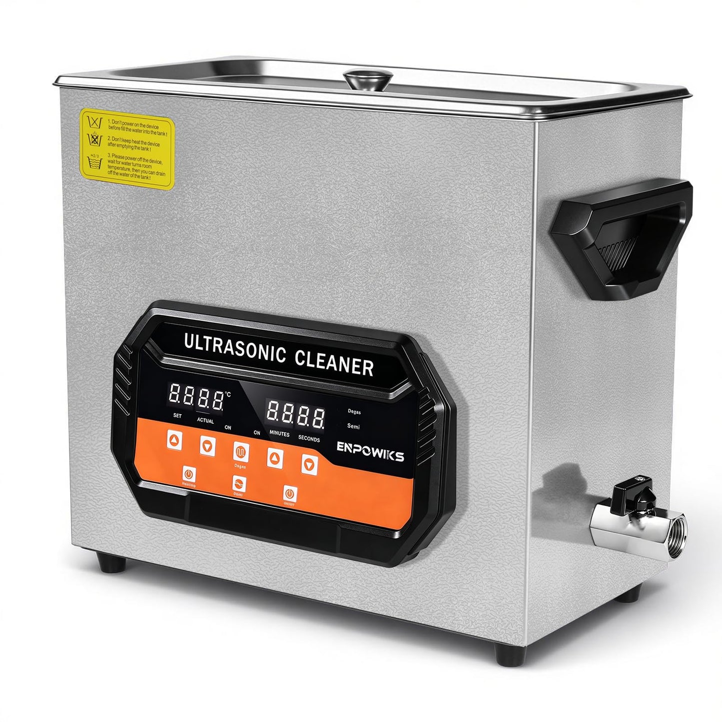 Enpowiks Ultrasonic Cleaner 6L 180W Digital Ultrasonic Cleaning Machine with Upgraded Degassing & Gentle Mode, 40kHz, with Heater & Timer for Tools, Jewelry, Watches, Glasses, Dentures, Small Parts