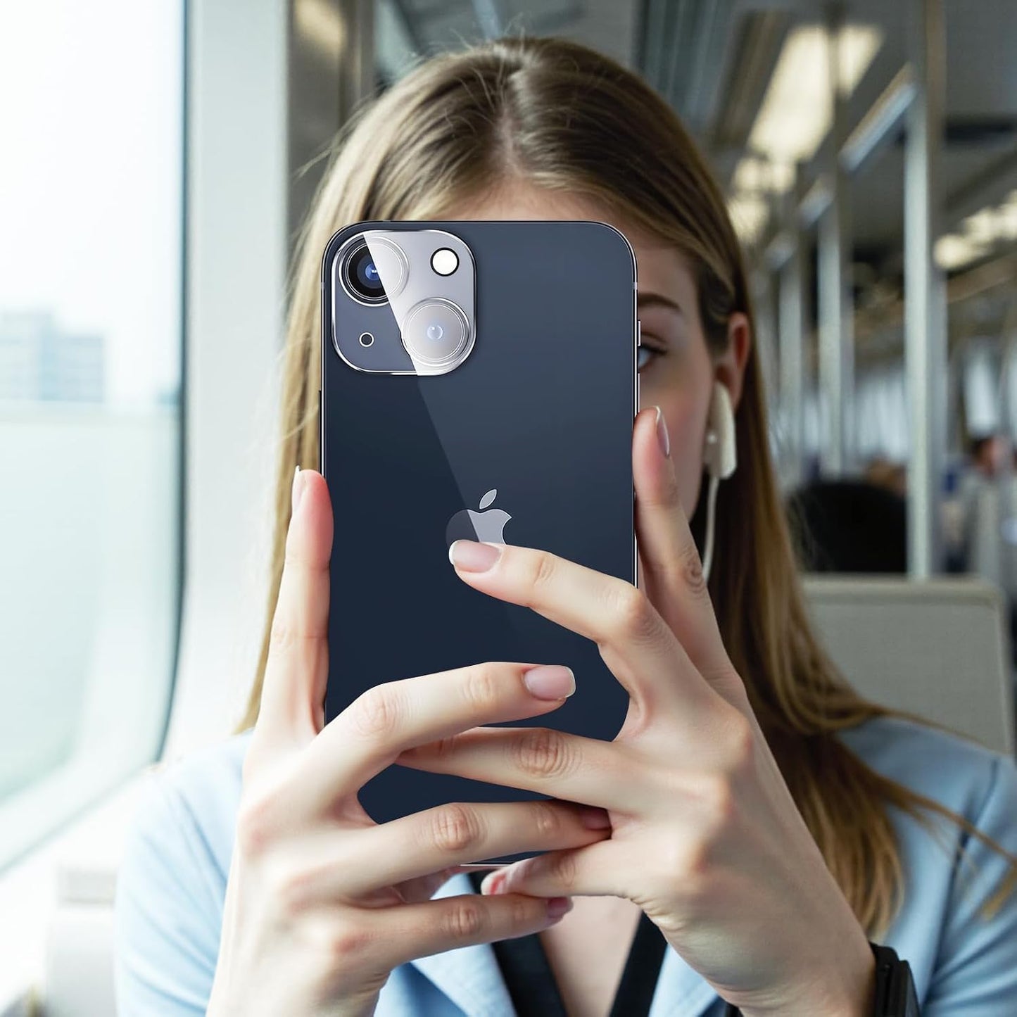 14/14 9H FanTEK Camera Lens Protector for iPhone Plus, Tempered Glass Camera Screen Cover, Ultra HD Clear Acrylic Full