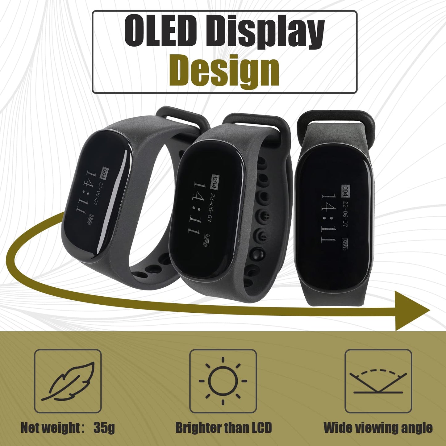Retekess TD154 Restaurant Pagers for Servers,Waitress Pager System,1312ft,IPX7 Waterproof,3 Operating Modes,5 Watch Receivers for Hotel,Kitchen,Bar