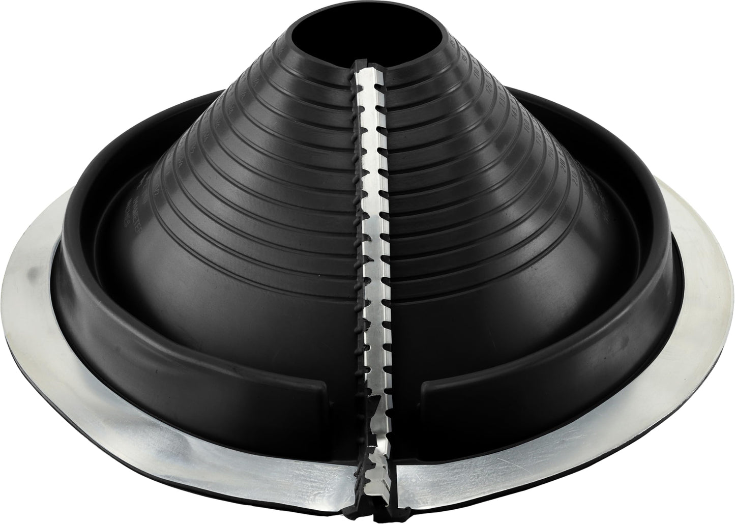 Water-Tite 81830 #3 Retrofit Metal Roof Flashing, 14-1/2" Round Base with EPDM Rubber Collar, For 3-1/4" to 10" Vent Pipes, Black