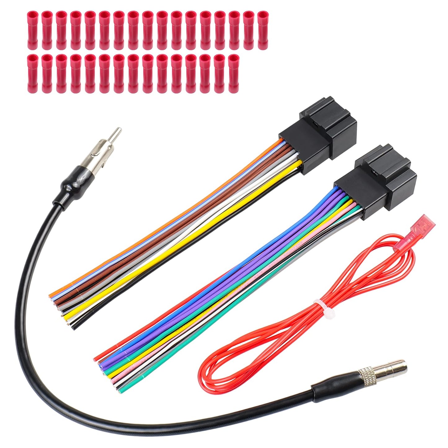 Buick,14Pin 16Pin Radio Wiring Harness Antenna Compatible with Chevrolet Chevy Sierra Silverado Express Suburban