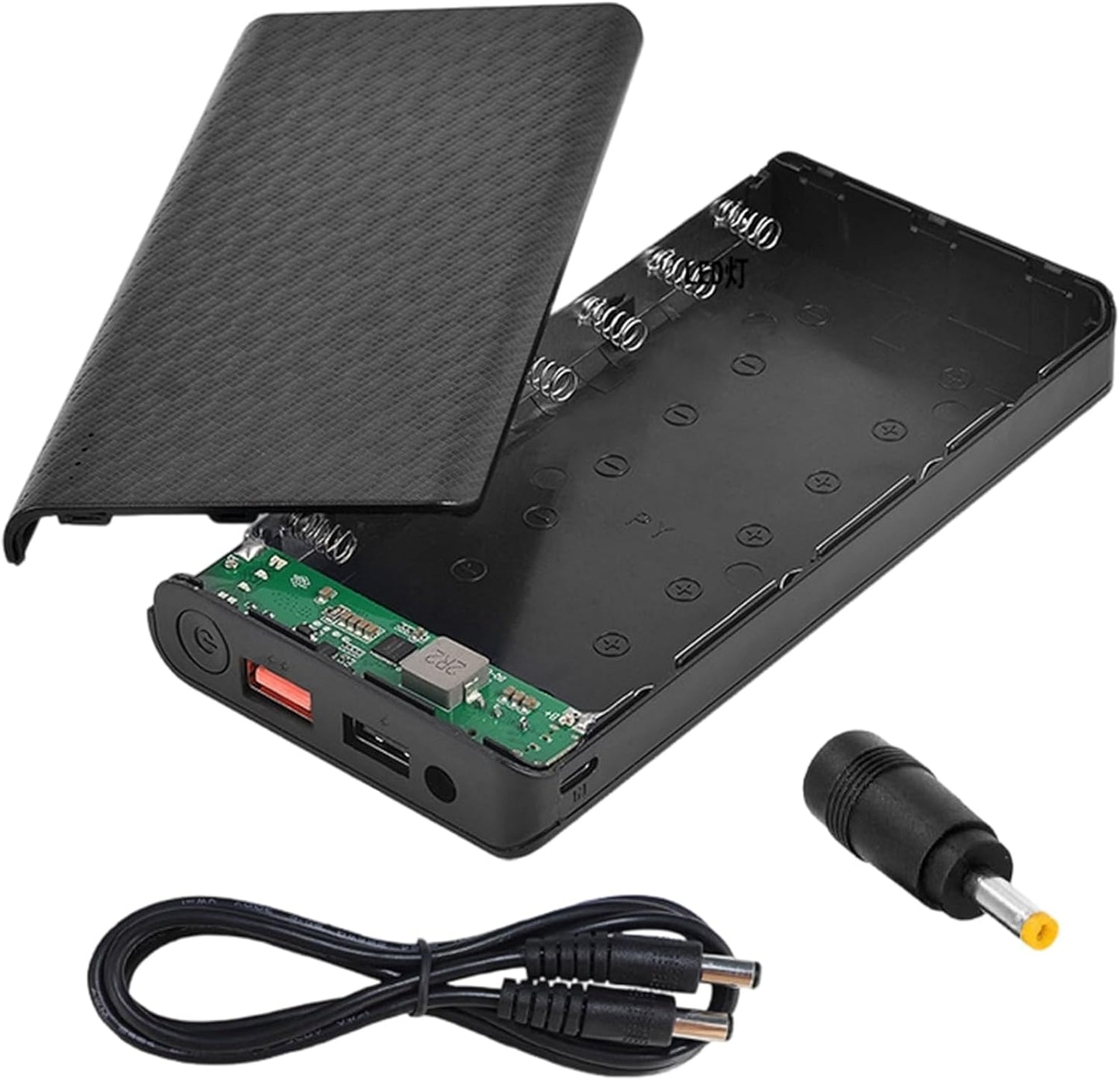 WikoNasc 18650 Set Rechargeable Battery Banks Modulars Build Fast Charging Double Ports LED Monitor ABS Texture