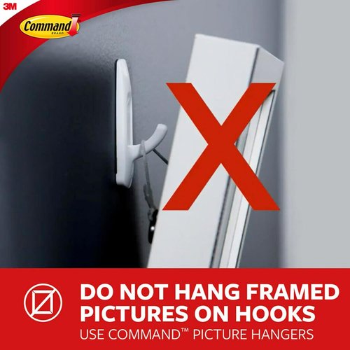 Command 5 lb Universal Picture Hanger - Damage-Free Home Decor Solution with 3 Frame Hangers & 6 Strips