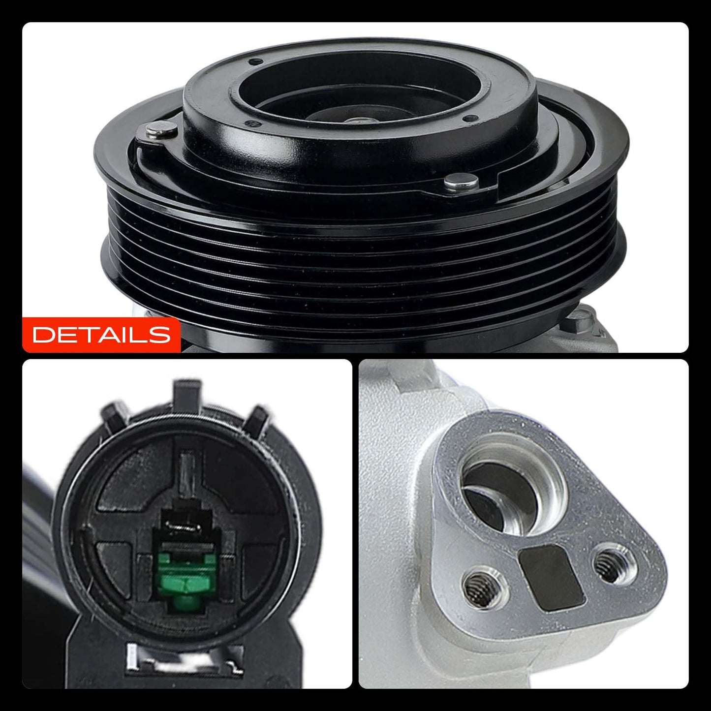 A-Premium Air Conditioner AC Compressor with Clutch Compatible with Hyundai Sonata 3.3L 2009-2010